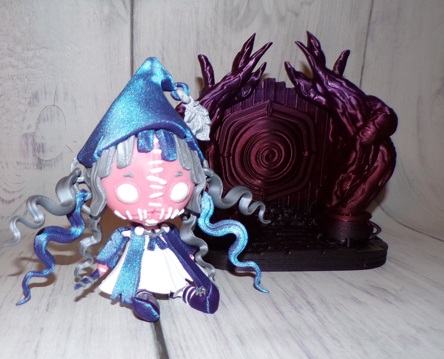 Creepy Witch Doll: Chair Options Available - Wonderland 3D Printing