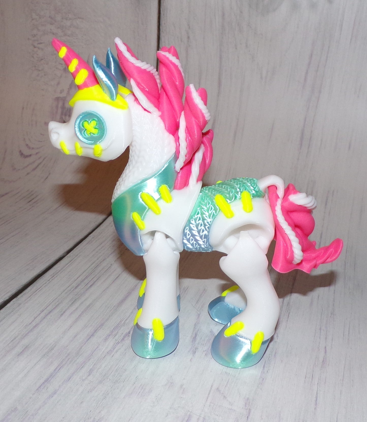 Unicorn Doll, 3D Printed Articulated Figurine - Wonderland 3D Printing