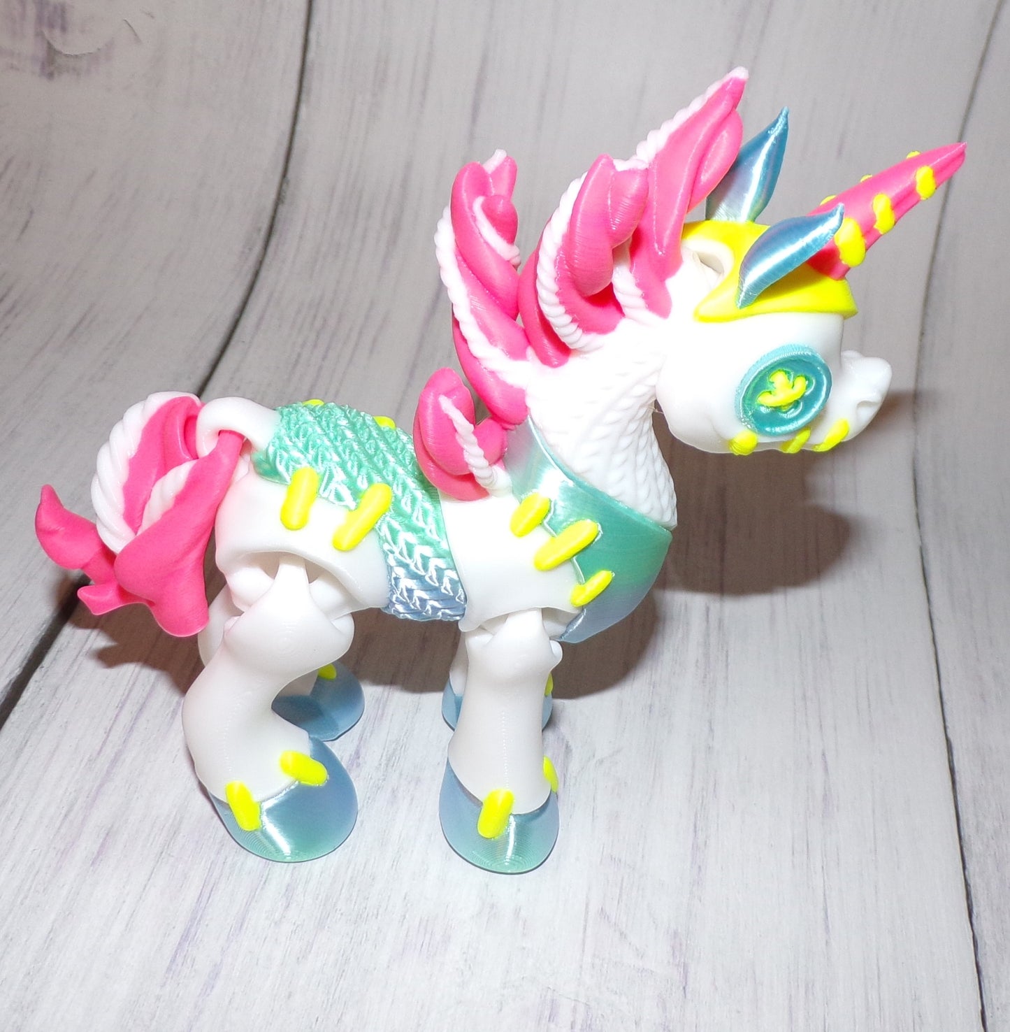 Unicorn Doll, 3D Printed Articulated Figurine - Wonderland 3D Printing