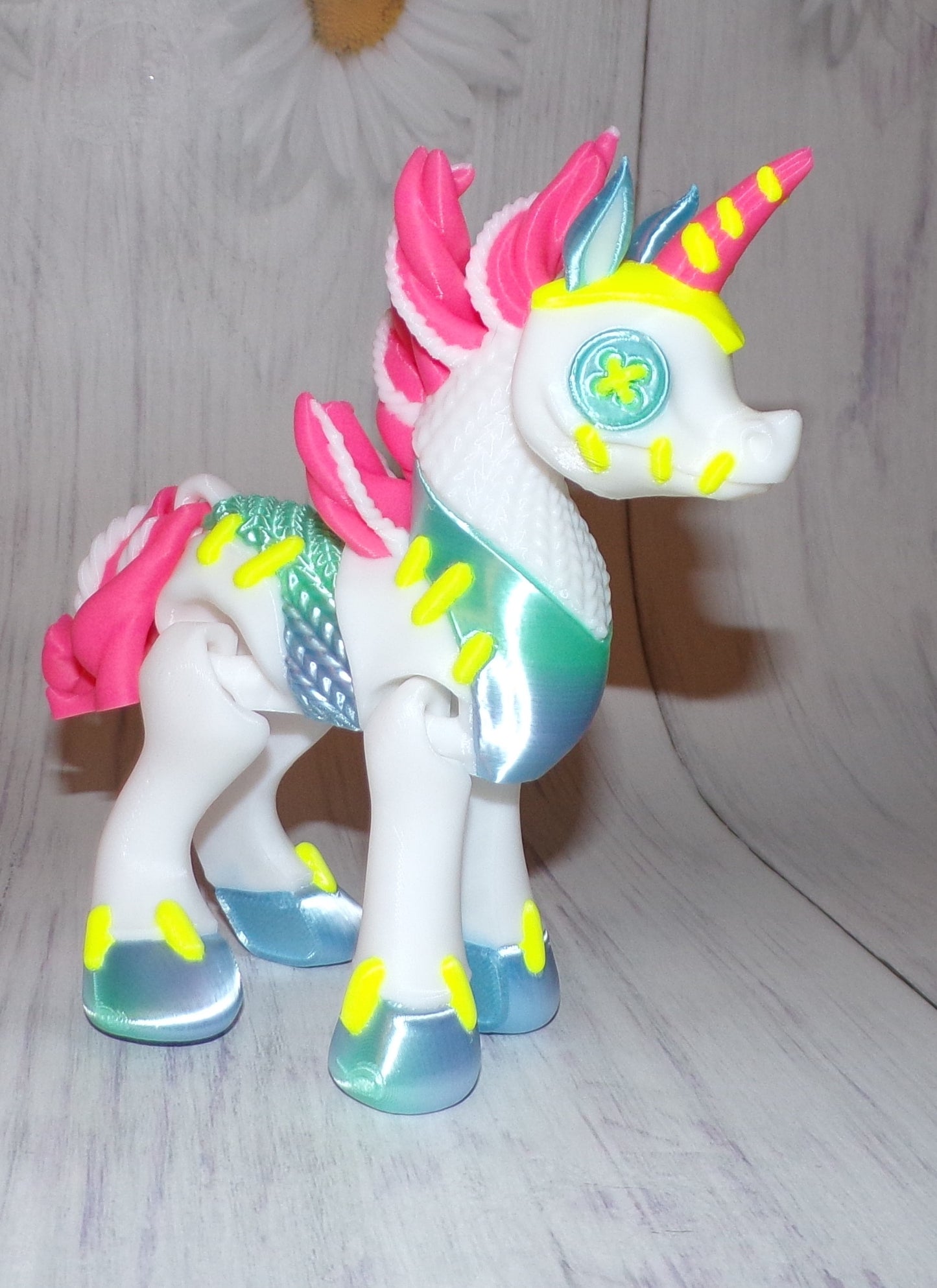 Unicorn Doll, 3D Printed Articulated Figurine - Wonderland 3D Printing