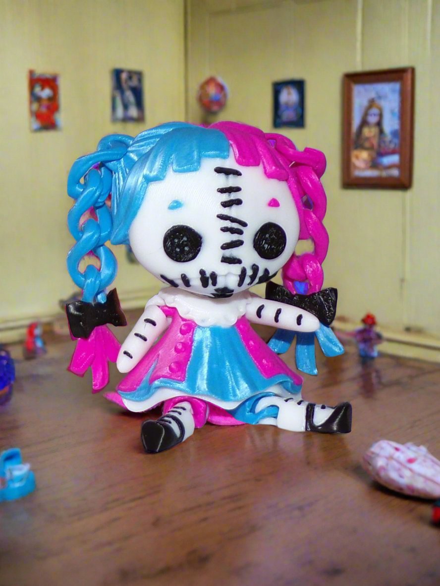 Creepy Doll 3d Printed Articulated Figurine - Wonderland 3D Printing