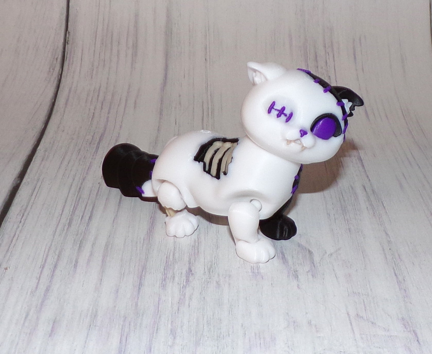 Zombie Cat Articulated 3d Printed Figurine - Wonderland 3D Printing