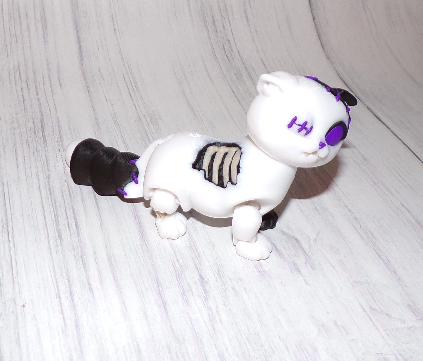 Zombie Cat Articulated 3d Printed Figurine - Wonderland 3D Printing