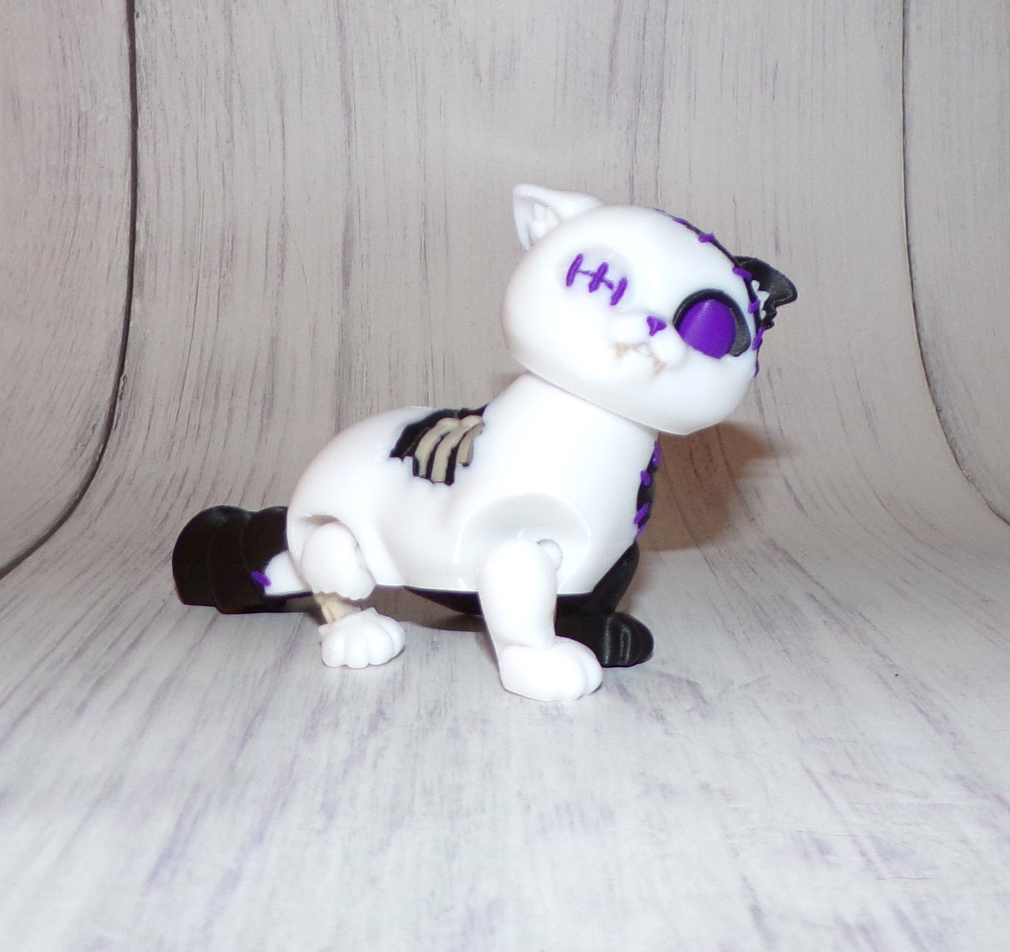 Zombie Cat Articulated 3d Printed Figurine - Wonderland 3D Printing