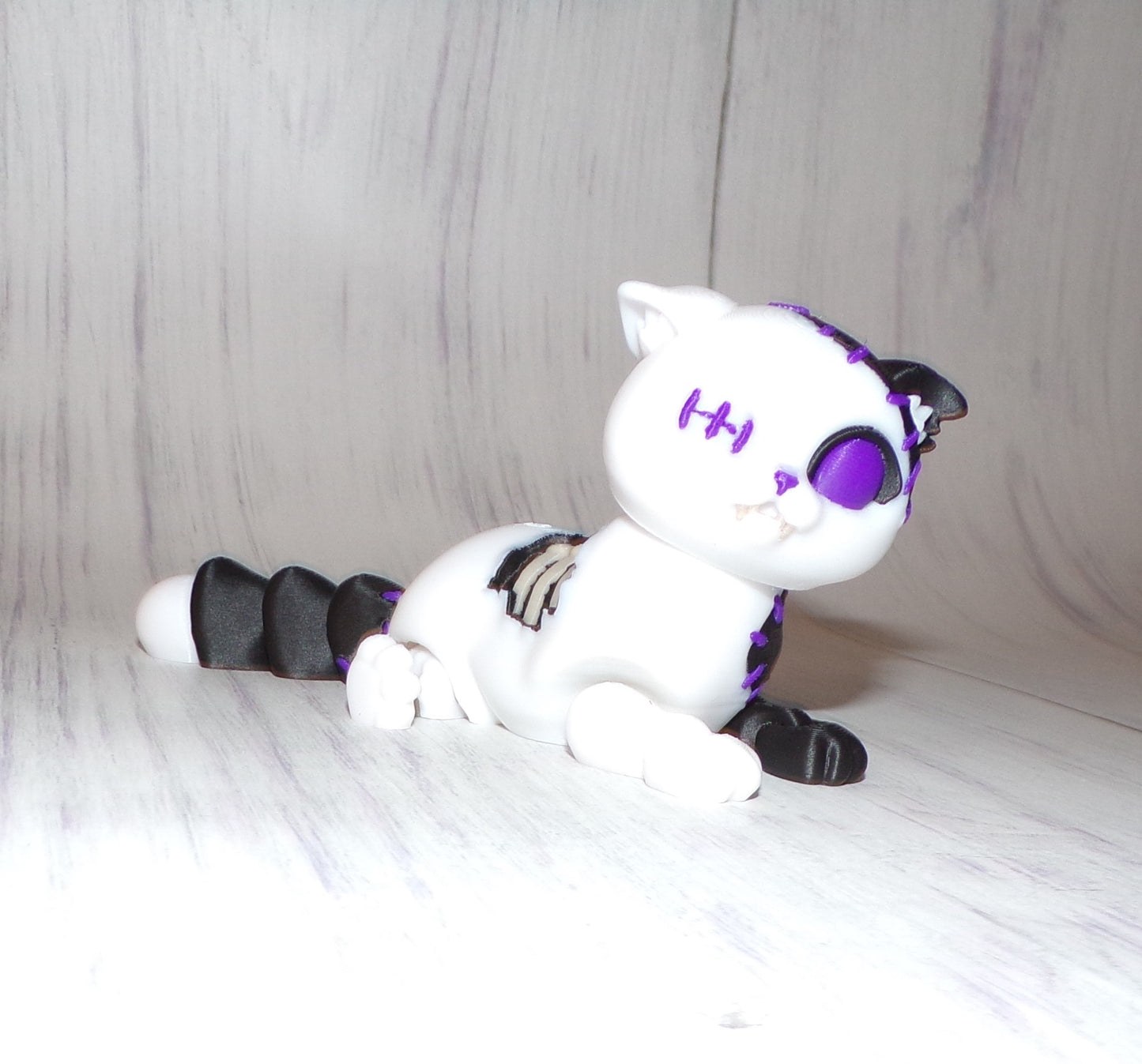 Zombie Cat Articulated 3d Printed Figurine - Wonderland 3D Printing