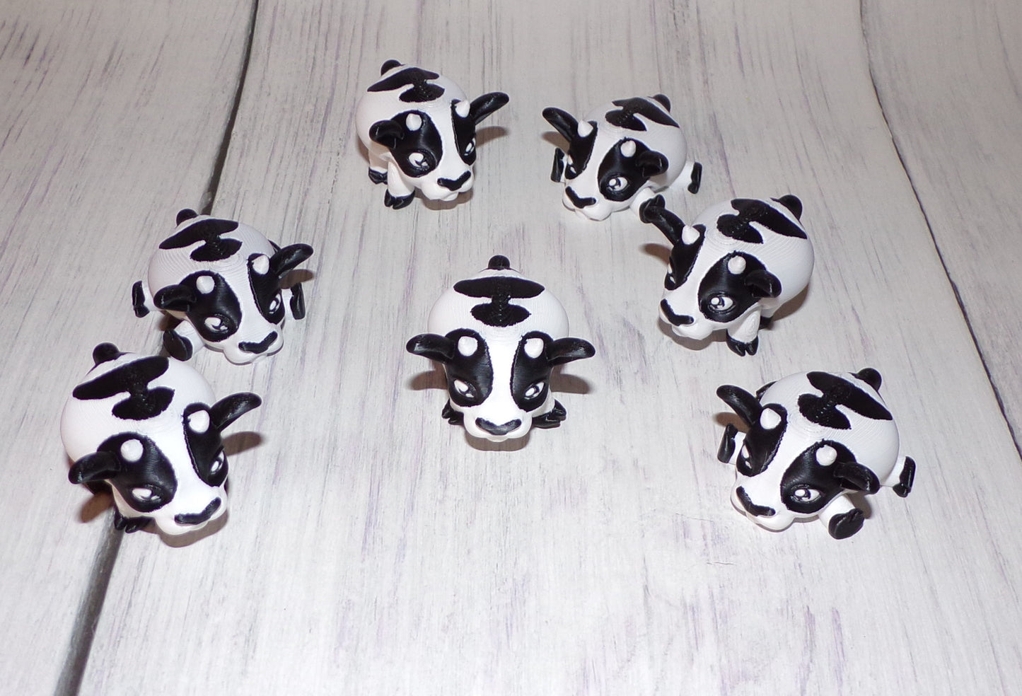 Cow Puff Articulated 3d Printed Figurine - Wonderland 3D Printing
