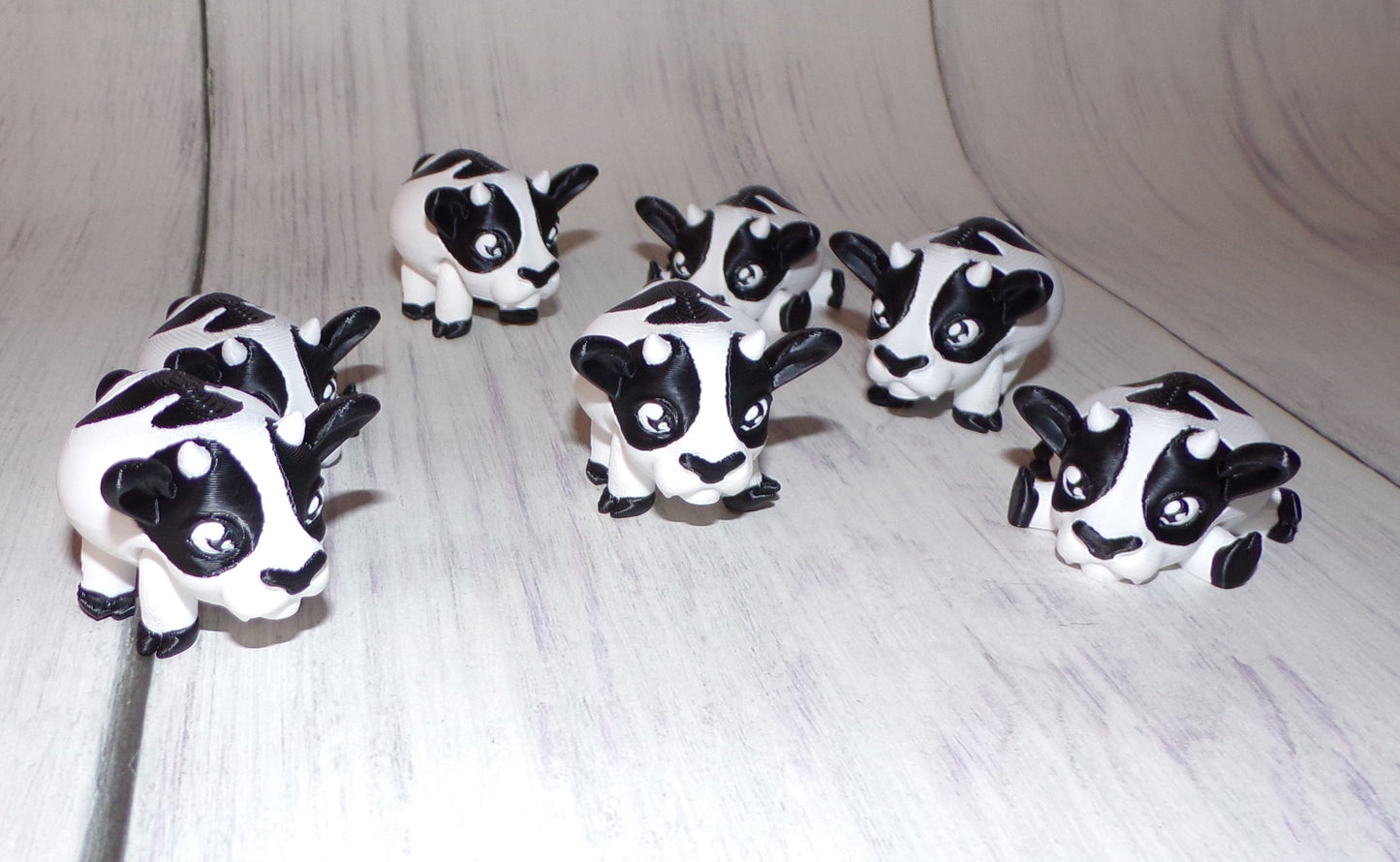 Cow Puff Articulated 3d Printed Figurine - Wonderland 3D Printing