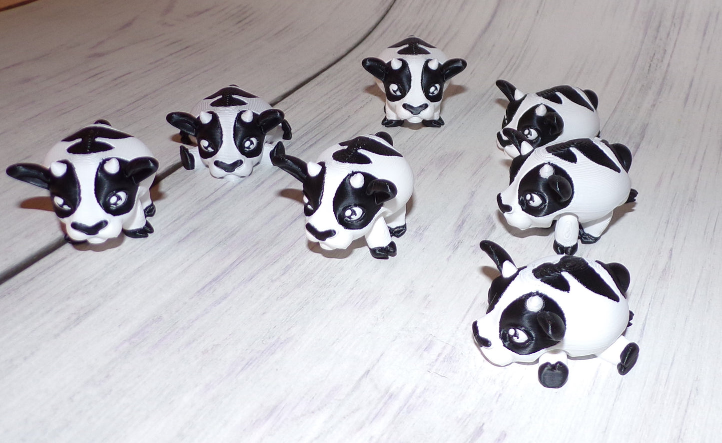 Cow Puff Articulated 3d Printed Figurine - Wonderland 3D Printing