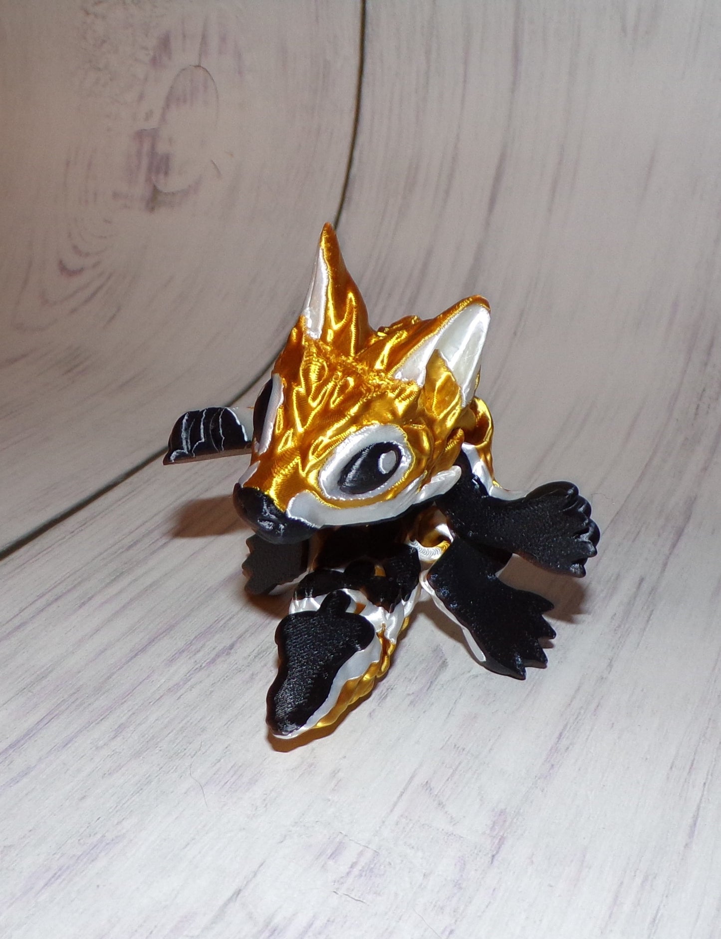 Tiny Wolf Pup 3D Printed Articulated Figurine - Wonderland 3D Printing