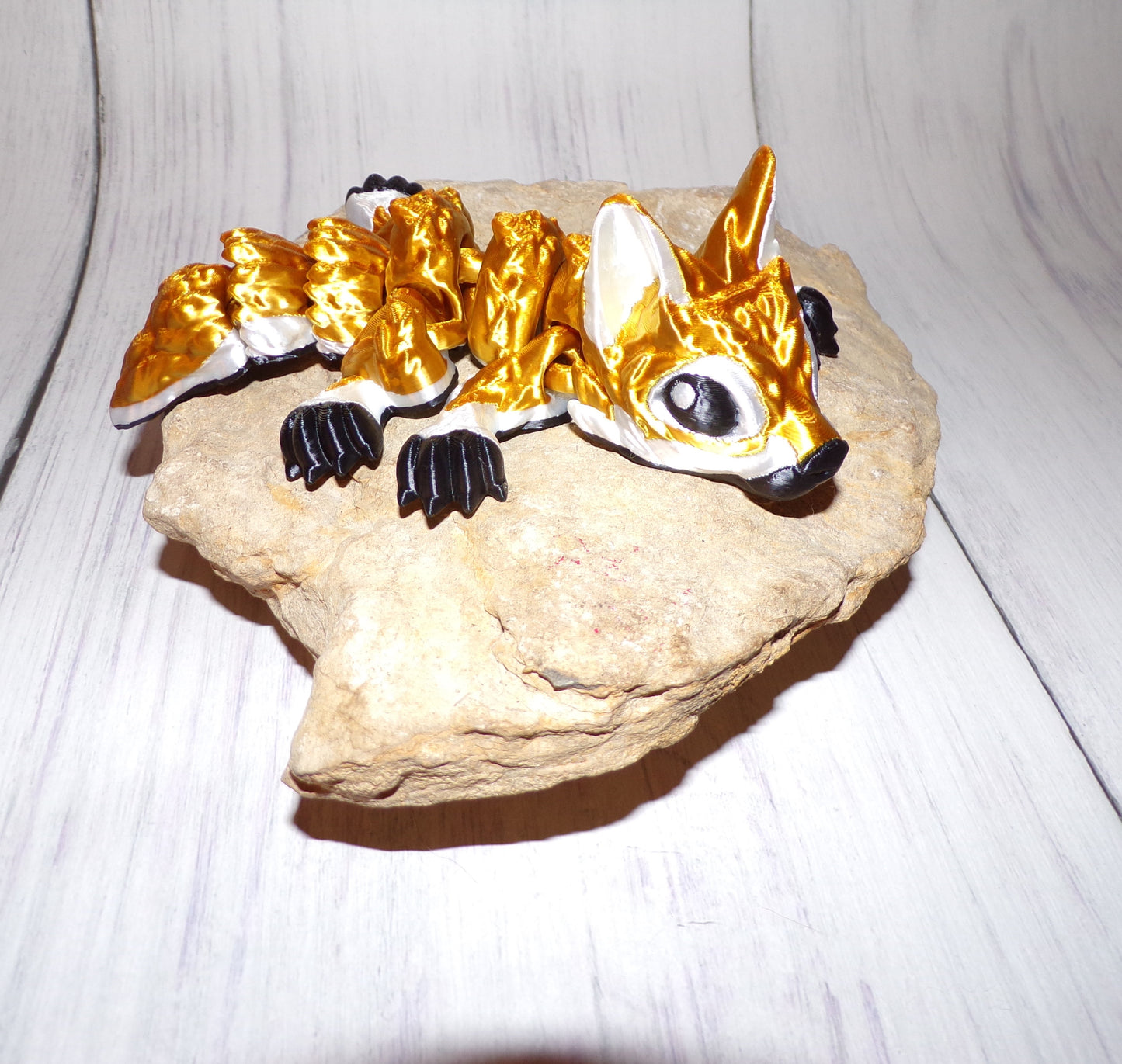 Tiny Wolf Pup 3D Printed Articulated Figurine - Wonderland 3D Printing
