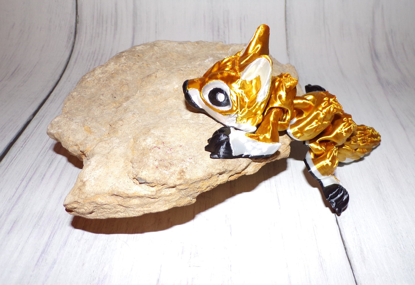 Tiny Wolf Pup 3D Printed Articulated Figurine - Wonderland 3D Printing