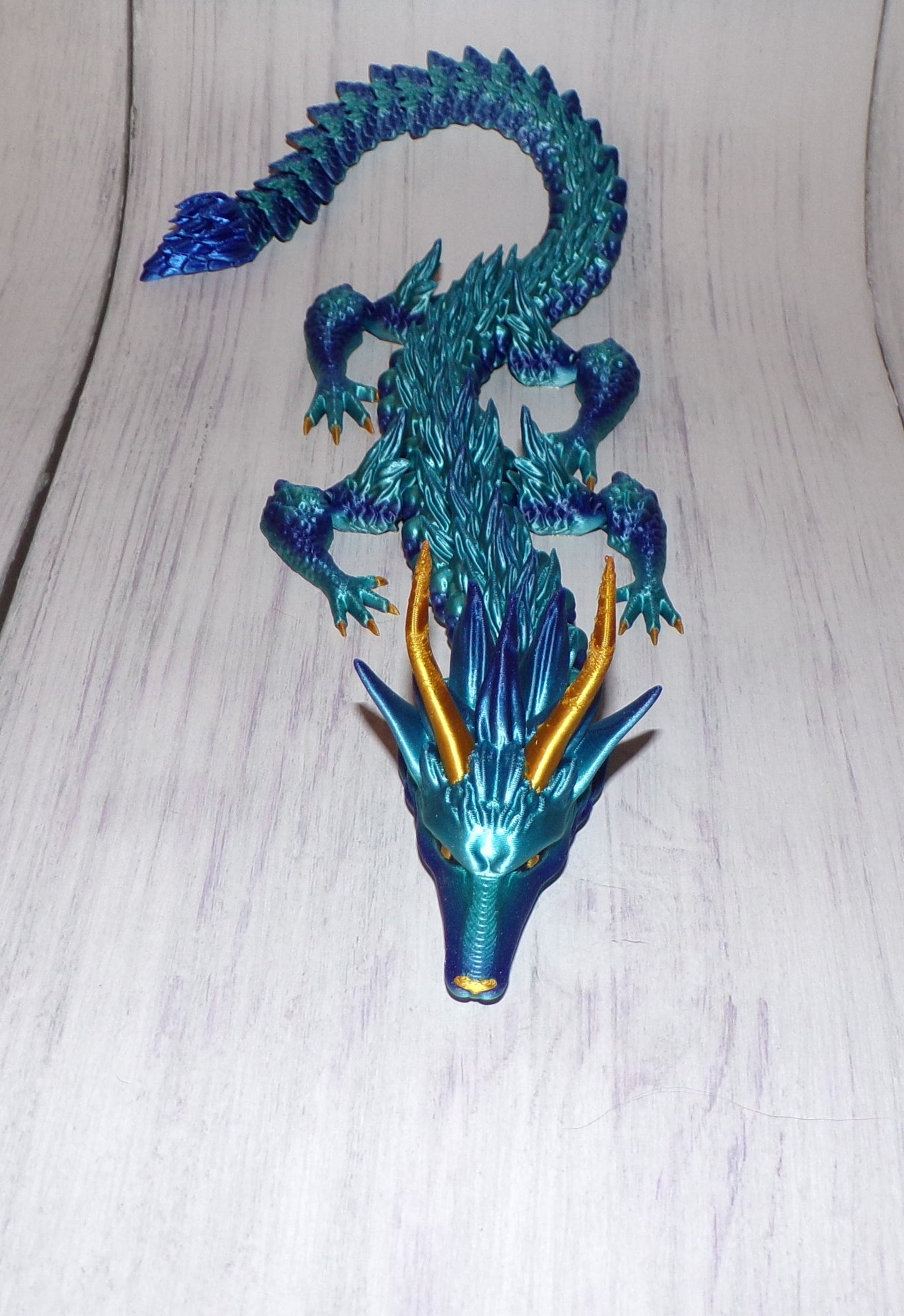 Furry Dragon Articulated 3d Printed - Wonderland 3D Printing