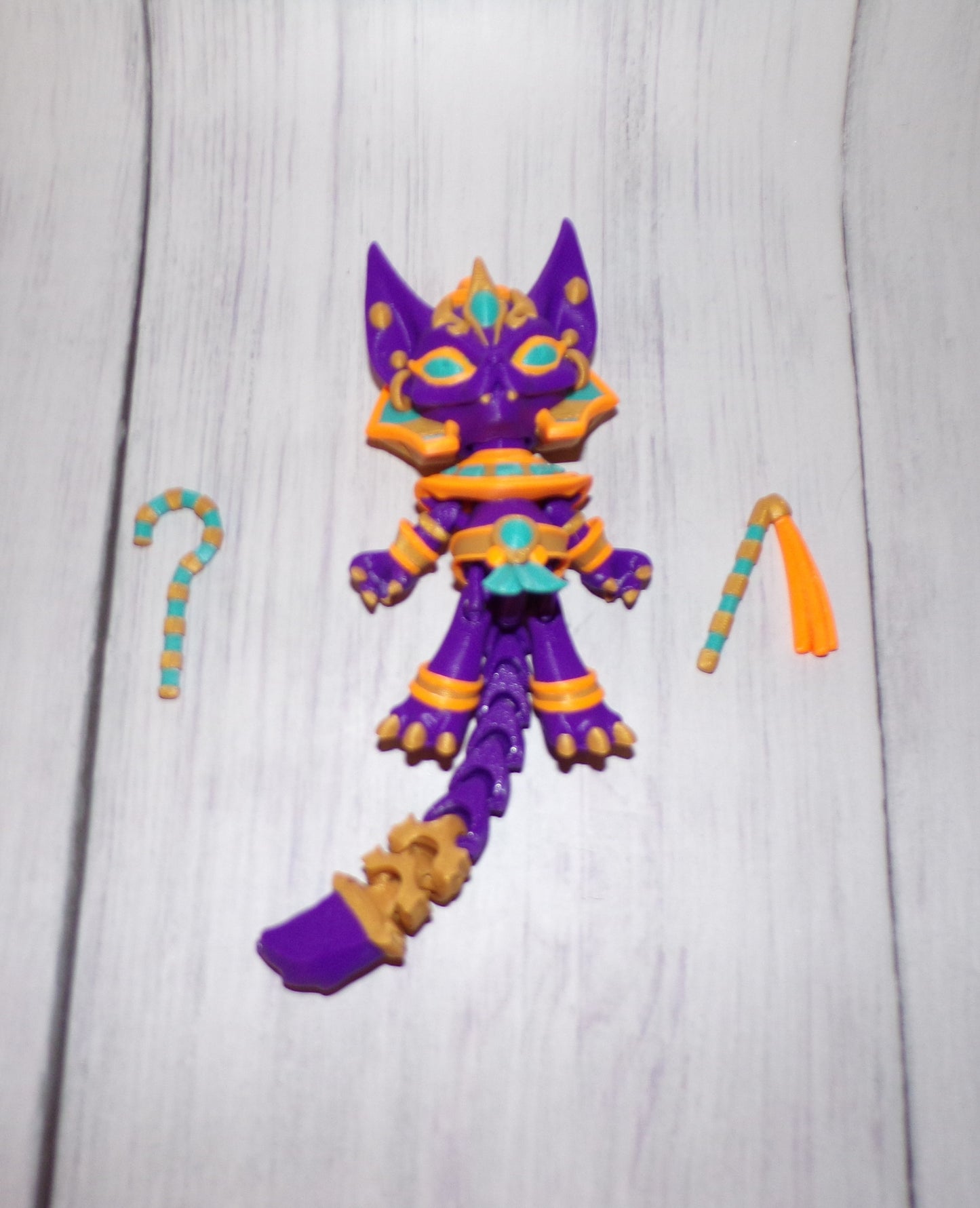 Pharoh Cat 3d Printed Articulated Figurine - Wonderland 3D Printing