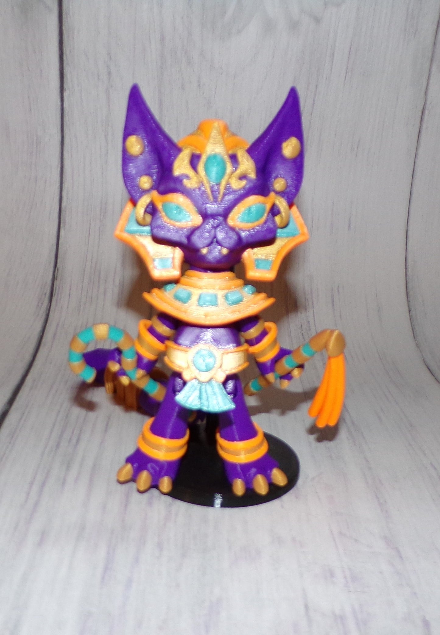 Pharoh Cat 3d Printed Articulated Figurine - Wonderland 3D Printing