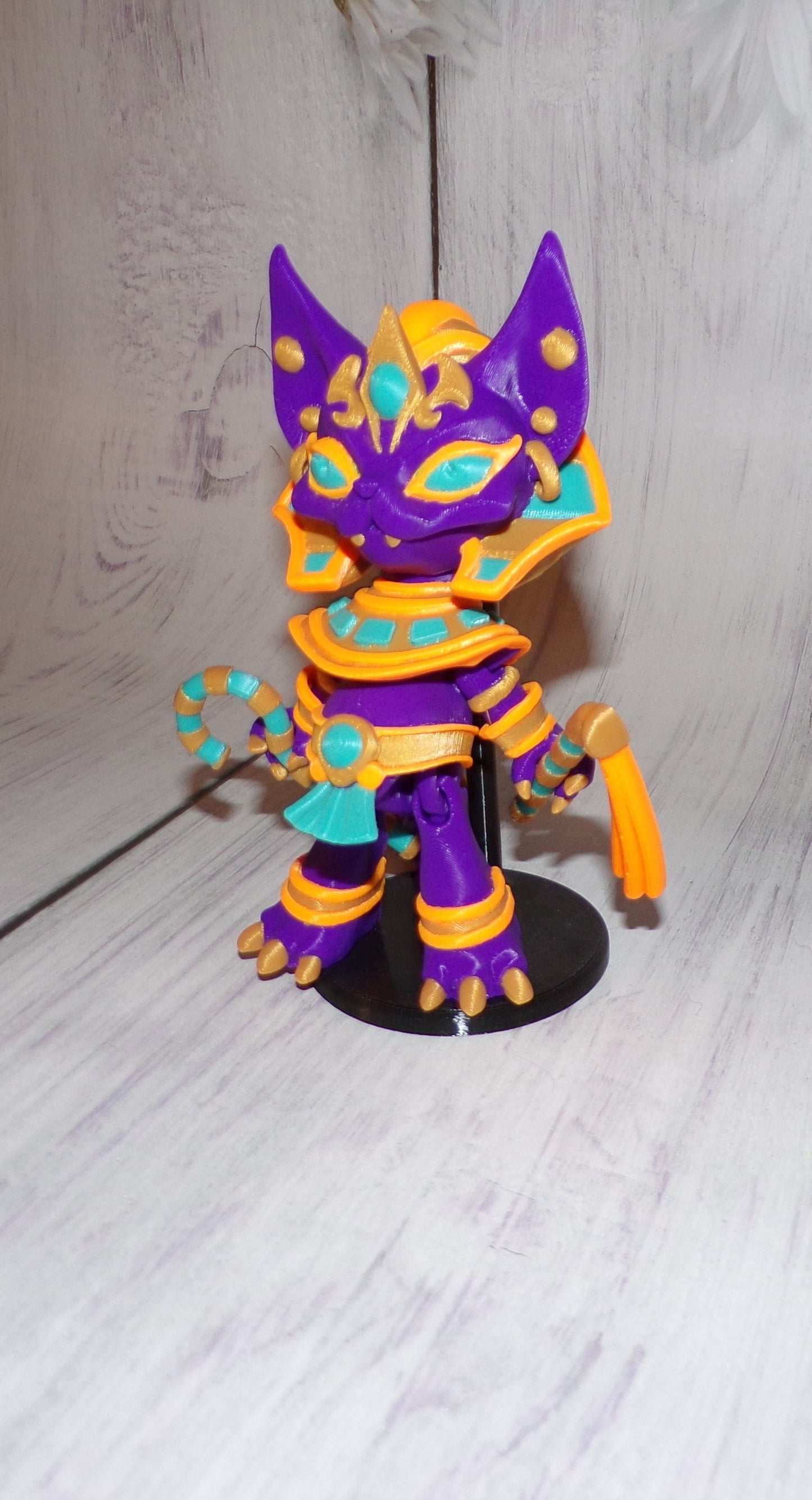 Pharoh Cat 3d Printed Articulated Figurine - Wonderland 3D Printing