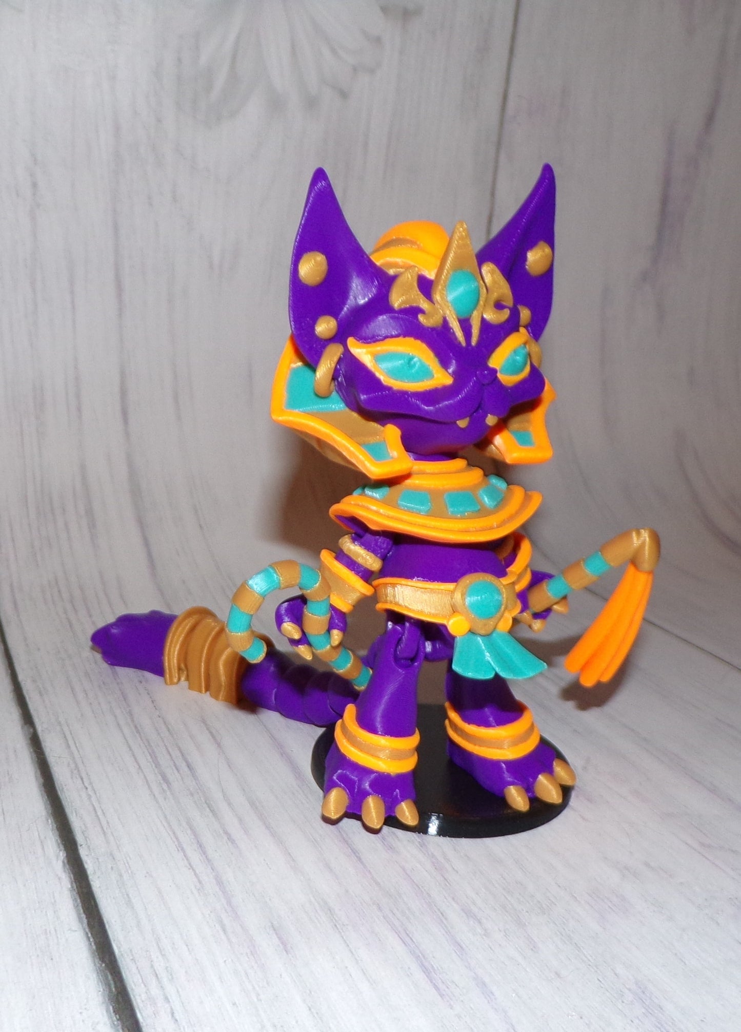 Pharoh Cat 3d Printed Articulated Figurine - Wonderland 3D Printing