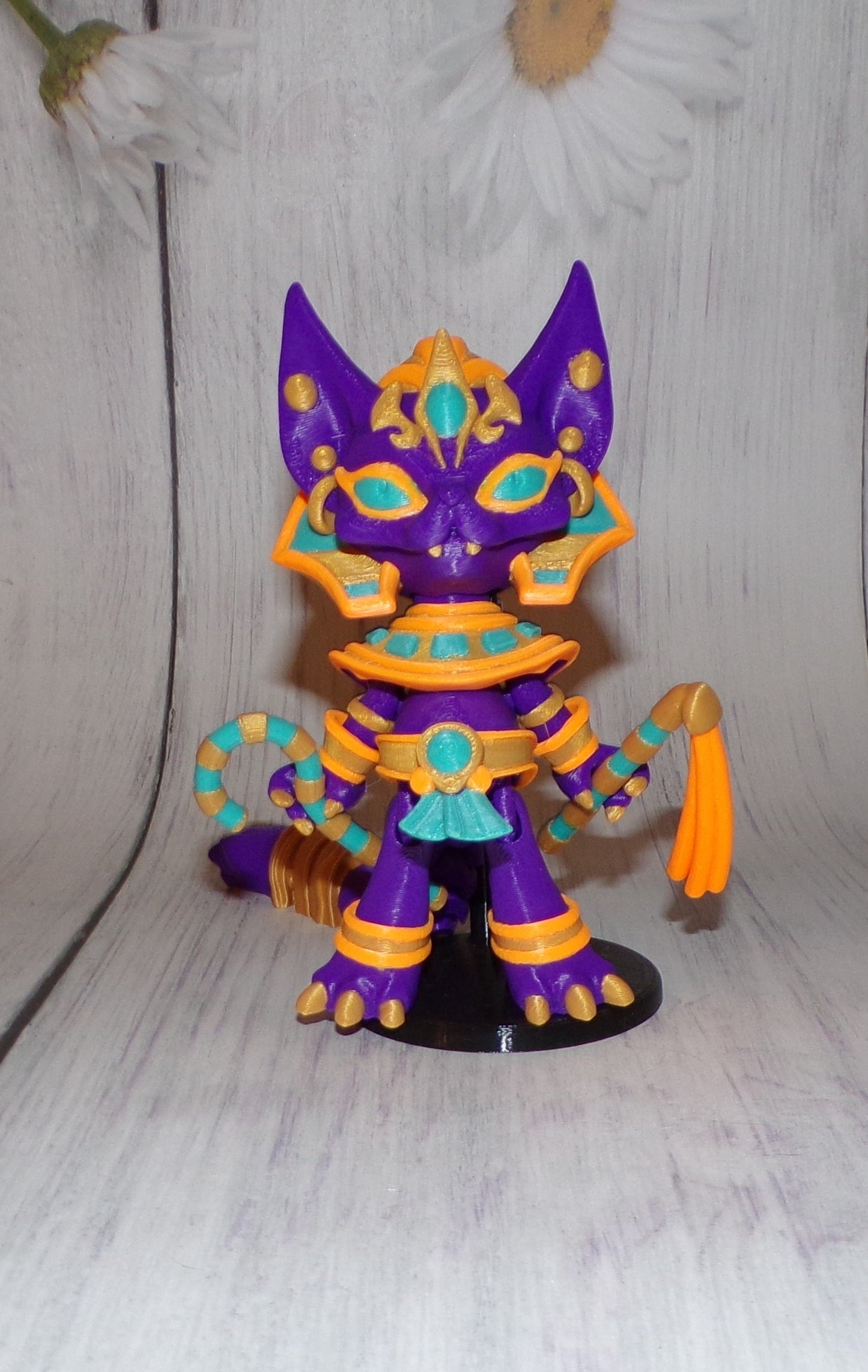 Pharoh Cat 3d Printed Articulated Figurine - Wonderland 3D Printing