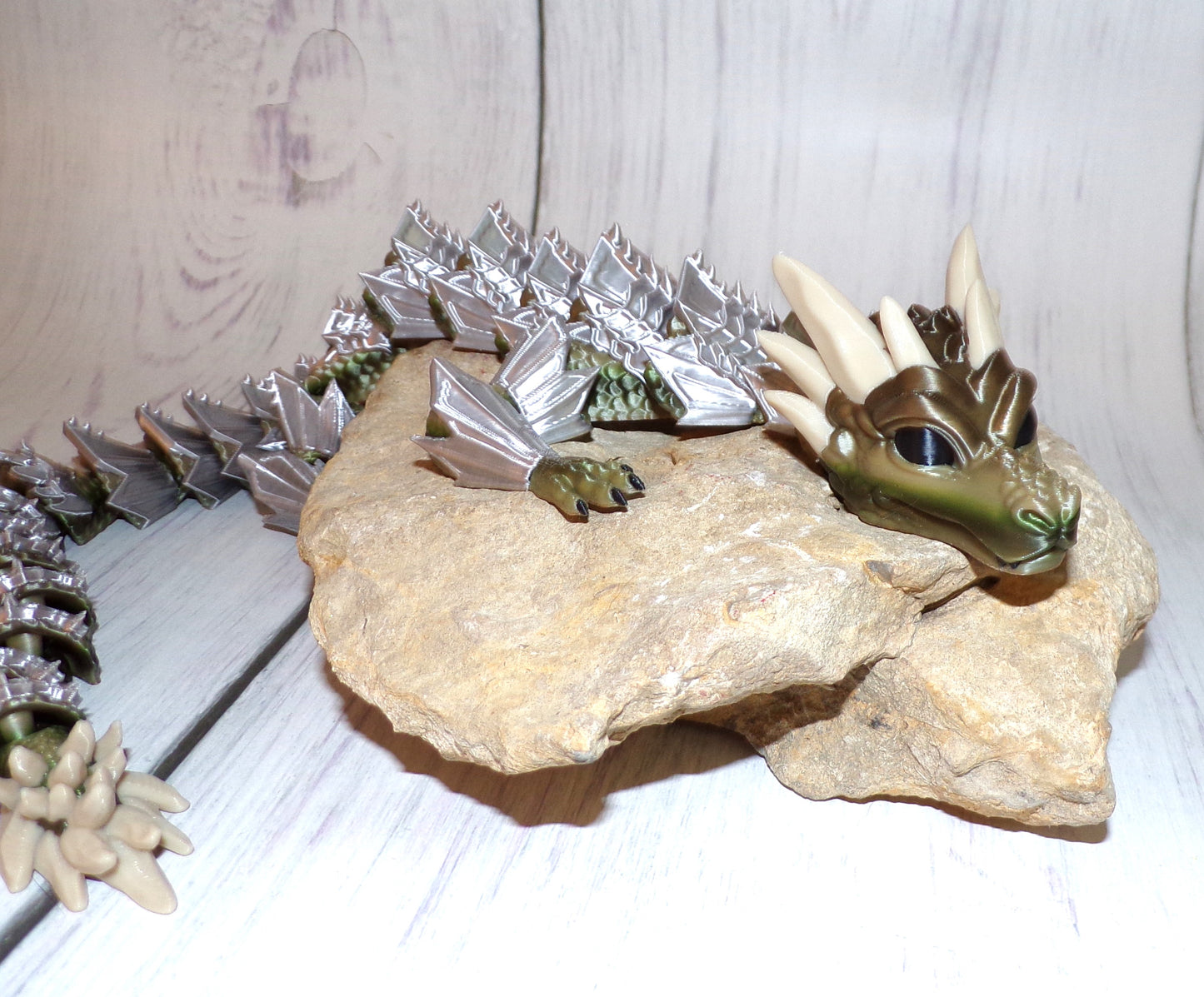 Knight Dragon Articulated 3d Printed - Wonderland 3D Printing
