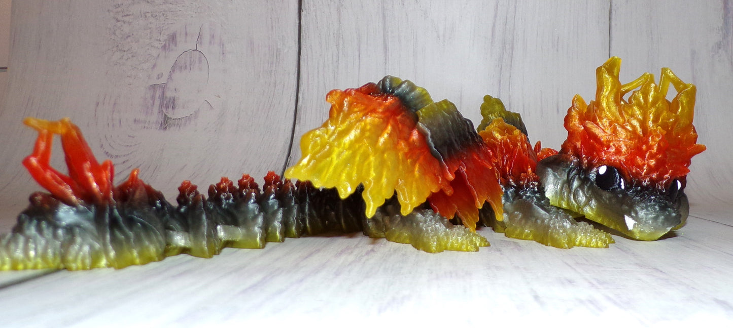 Autum Dragon Tadling:3D Printed, Fully Articulated - Wonderland 3D Printing