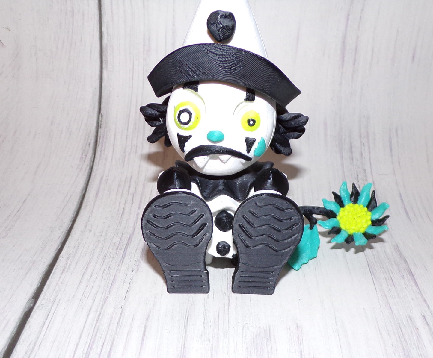 Sad Clown 3d Printed Articulated Figurine - Wonderland 3D Printing