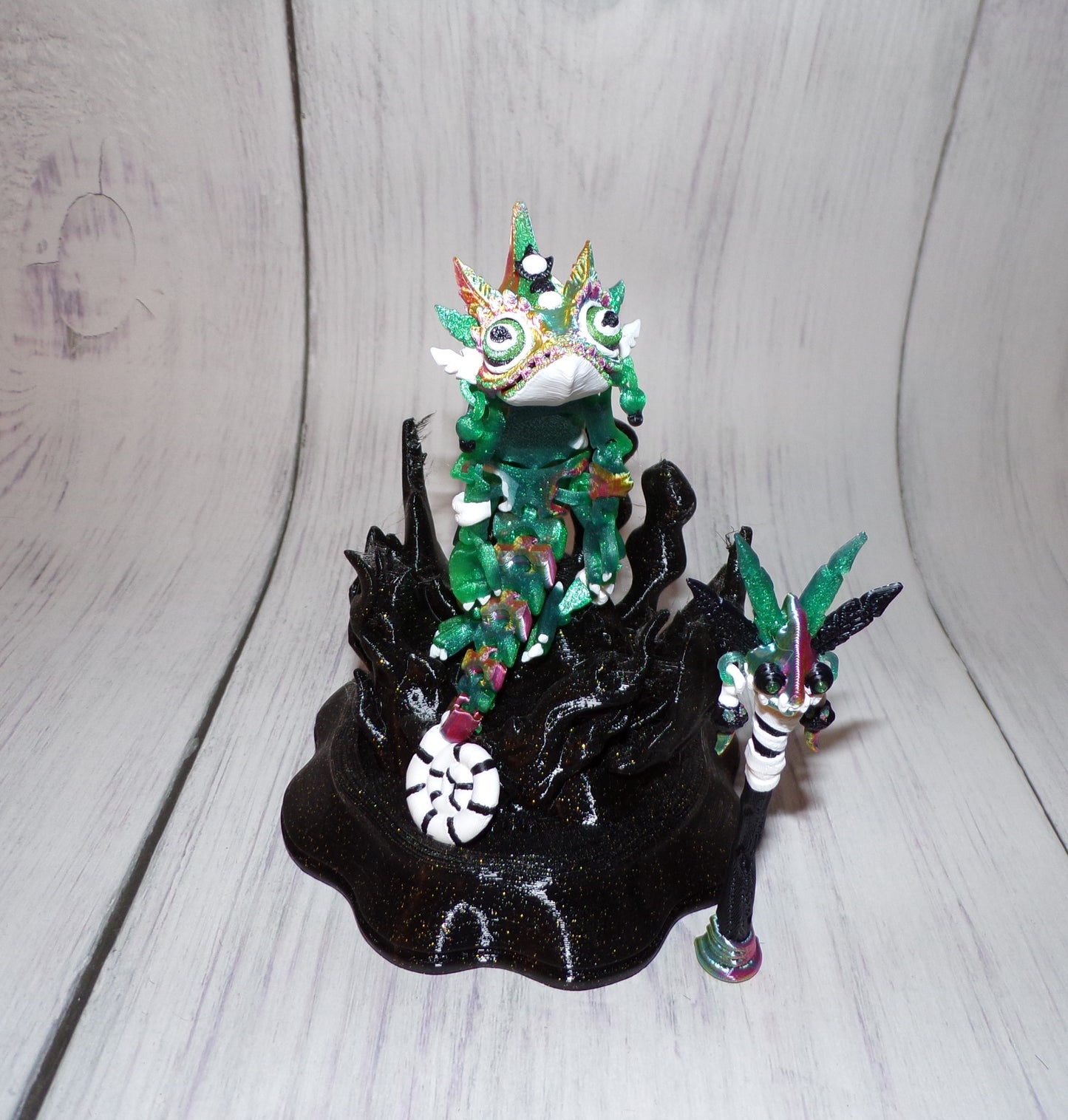Shaman Chameleon 3d Printed Articulated Figurine - Wonderland 3D Printing
