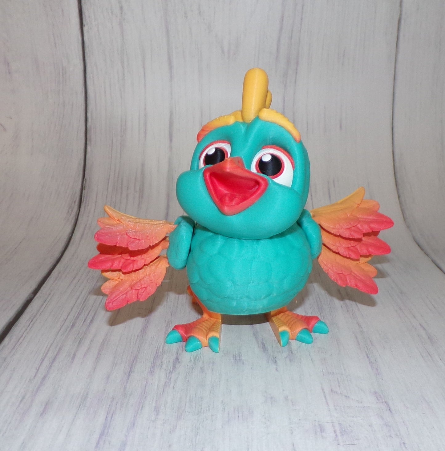 Chicken 3D Printed Articulated Figurine - Wonderland 3D Printing