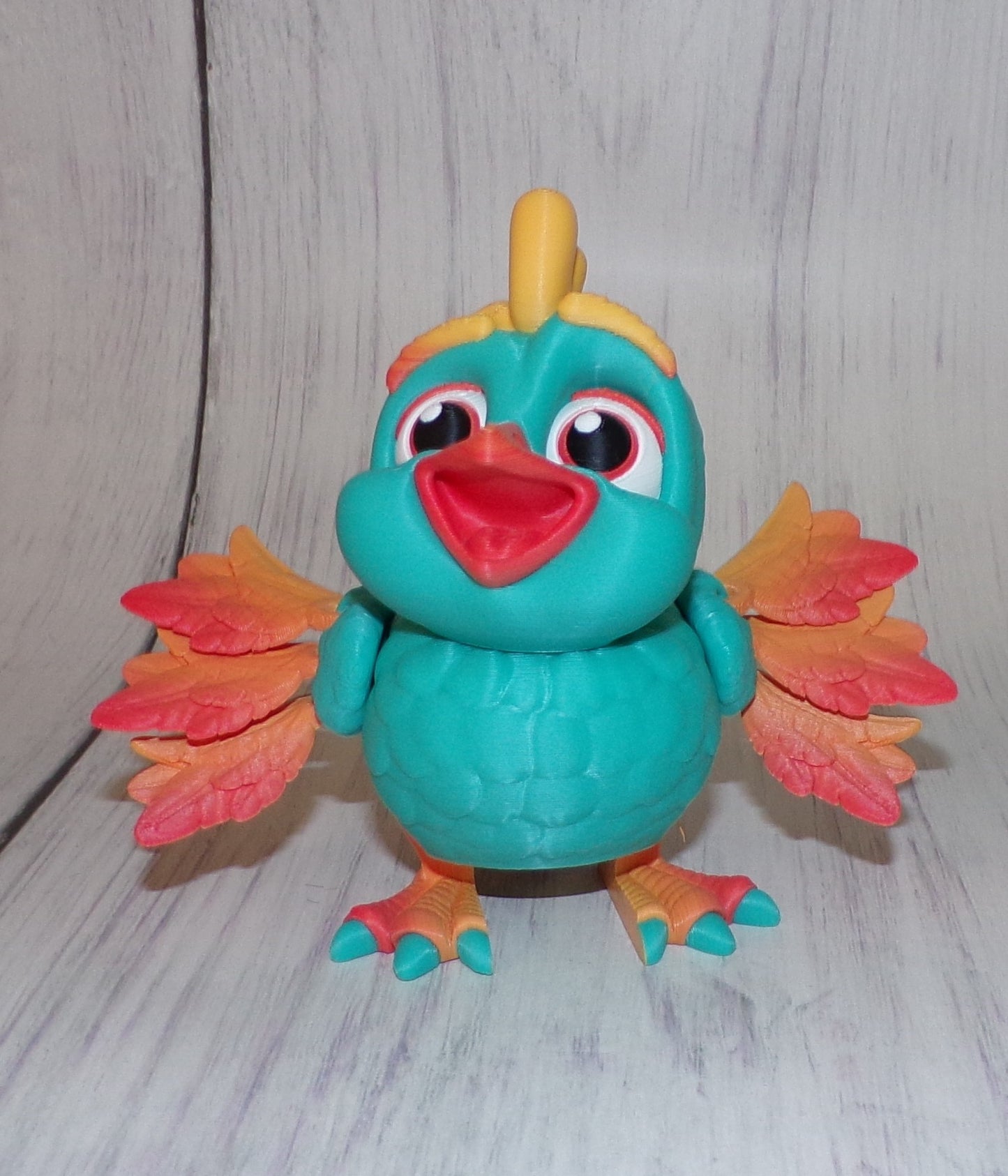 Chicken 3D Printed Articulated Figurine - Wonderland 3D Printing