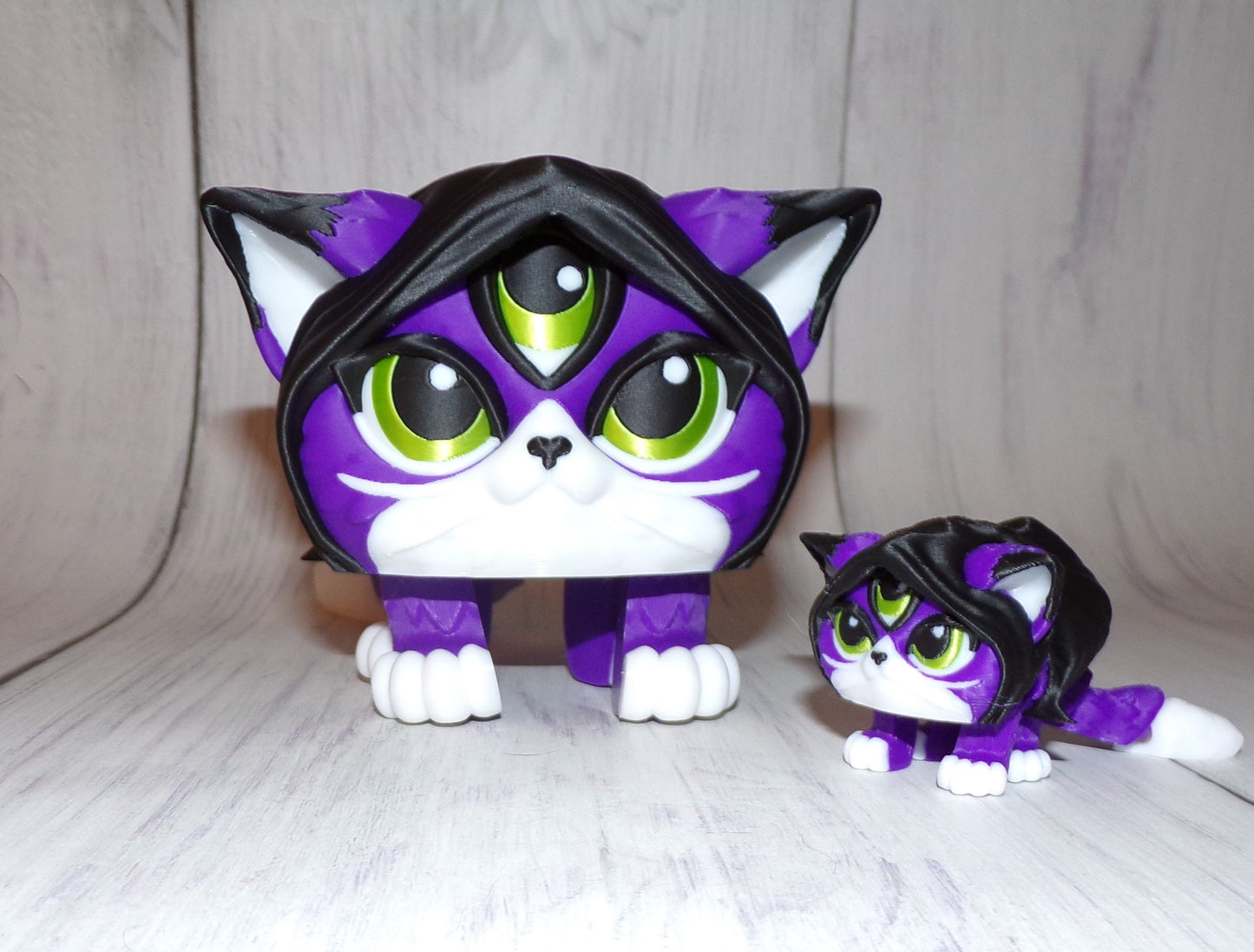 Mystic Cat Puff Articulated 3d Printed Figurine - Wonderland 3D Printing