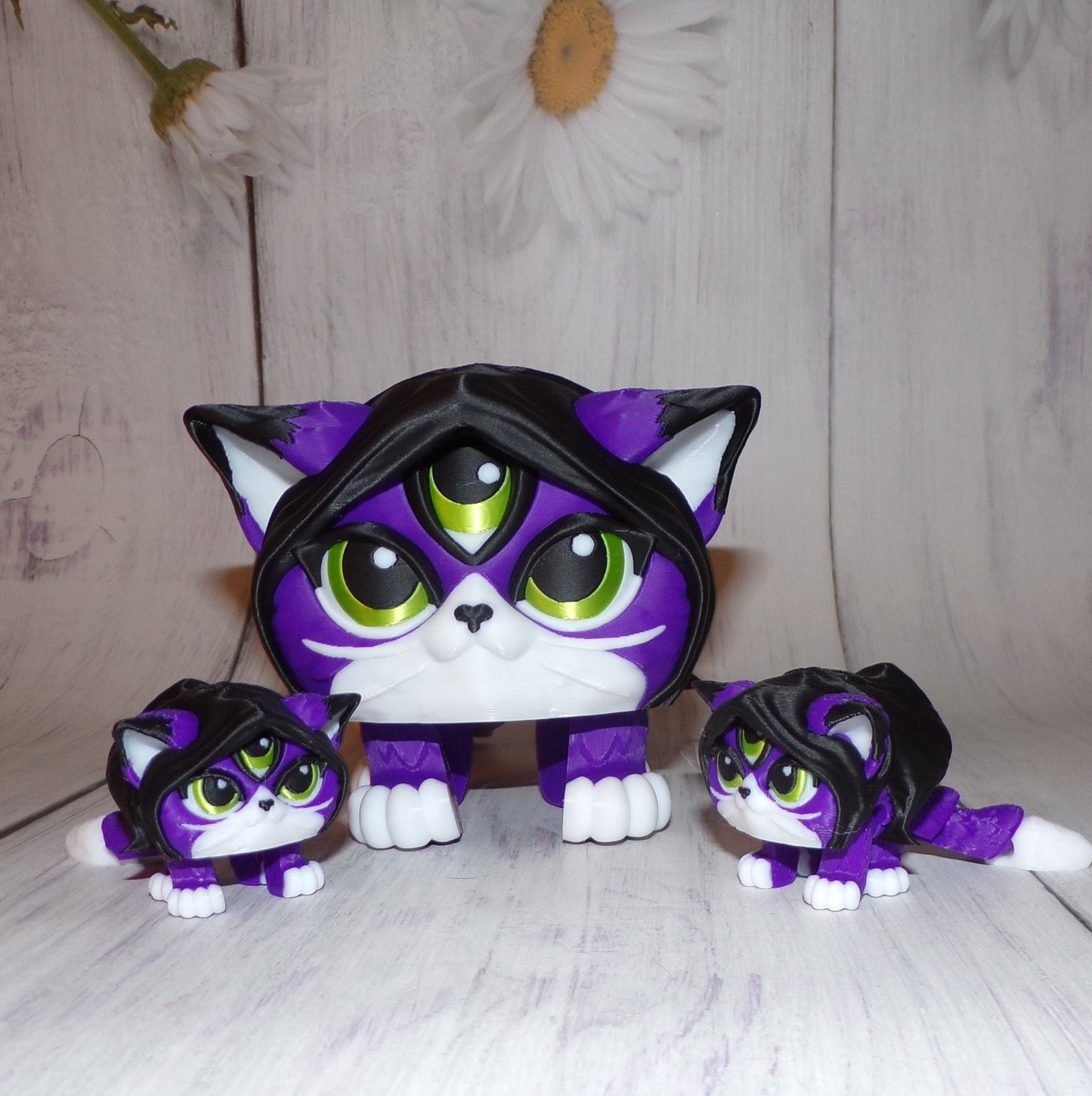 Mystic Cat Puff Articulated 3d Printed Figurine - Wonderland 3D Printing