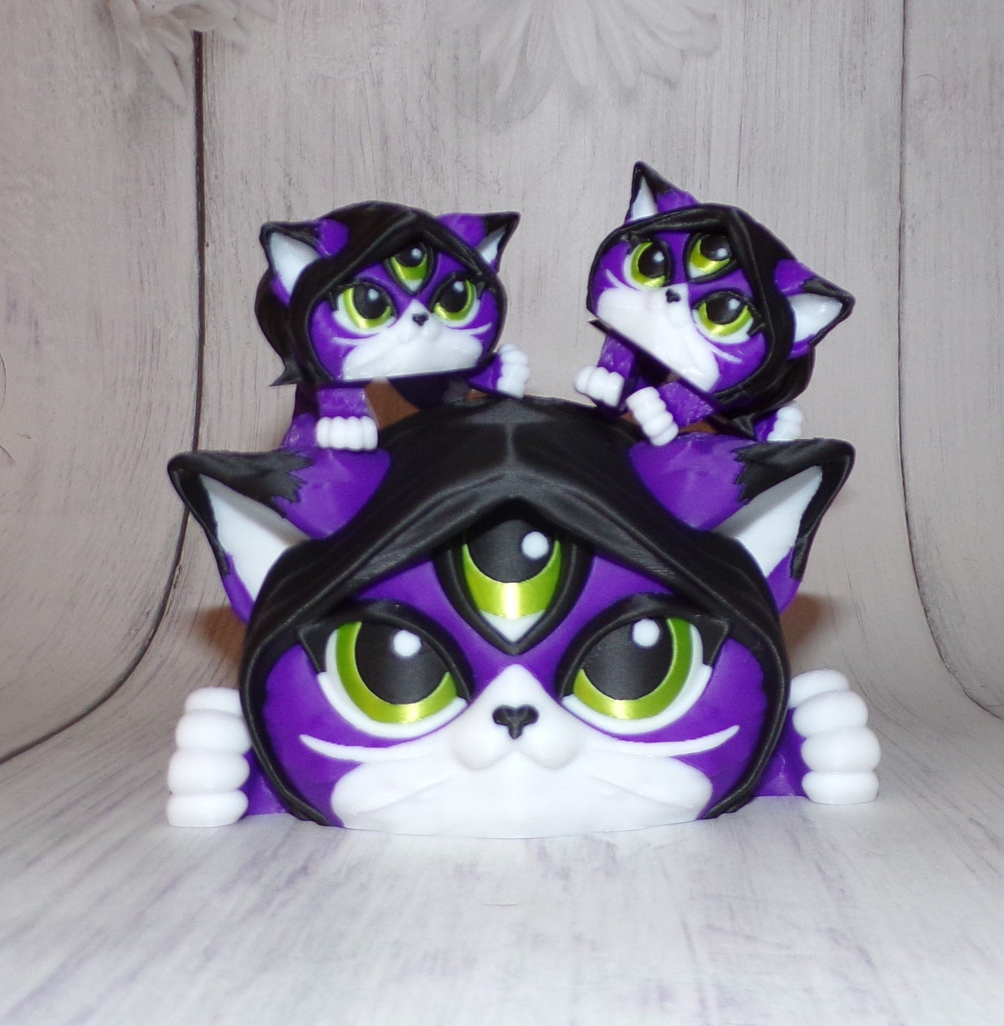 Mystic Cat Puff Articulated 3d Printed Figurine - Wonderland 3D Printing