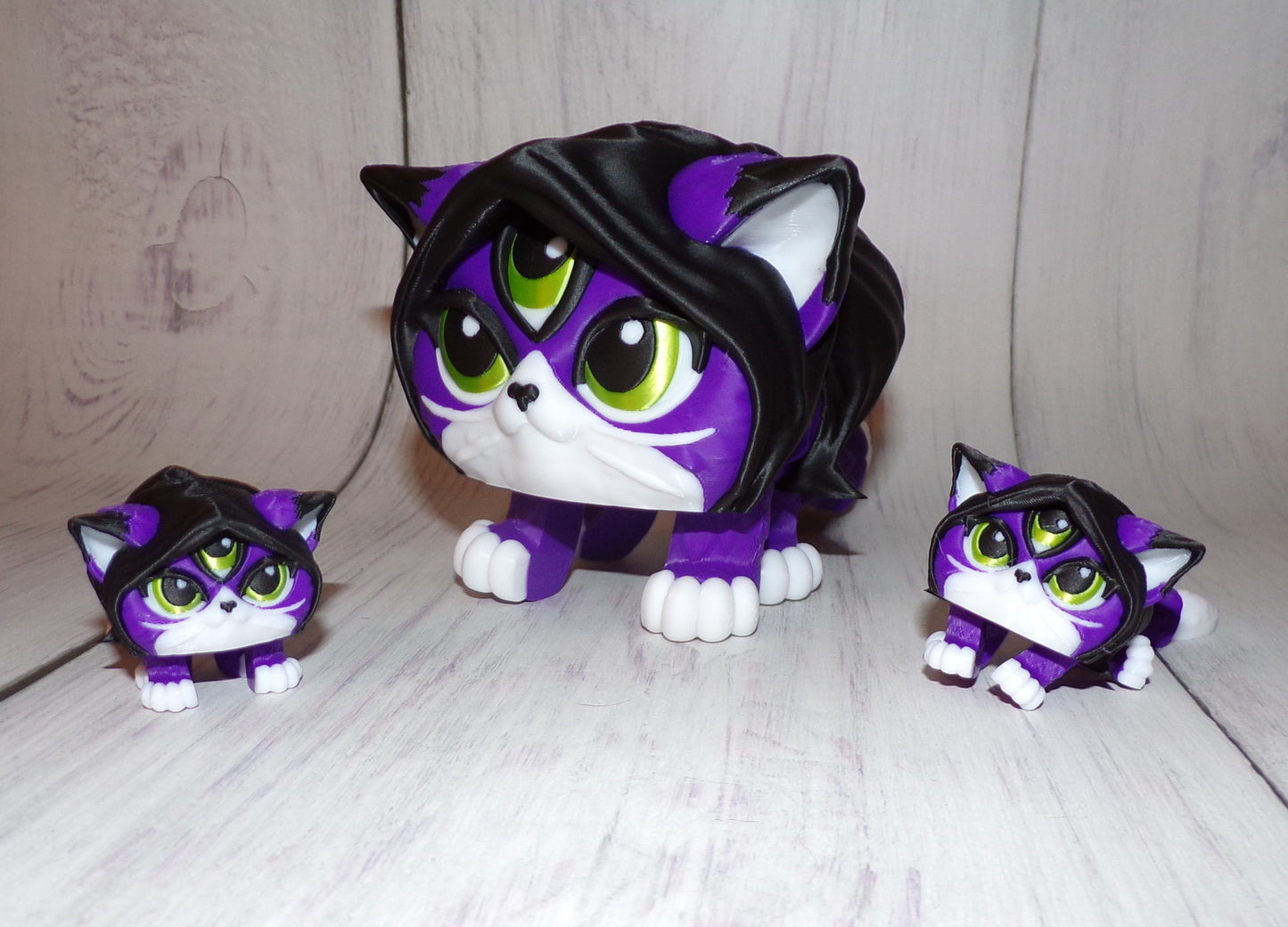 Mystic Cat Puff Articulated 3d Printed Figurine - Wonderland 3D Printing