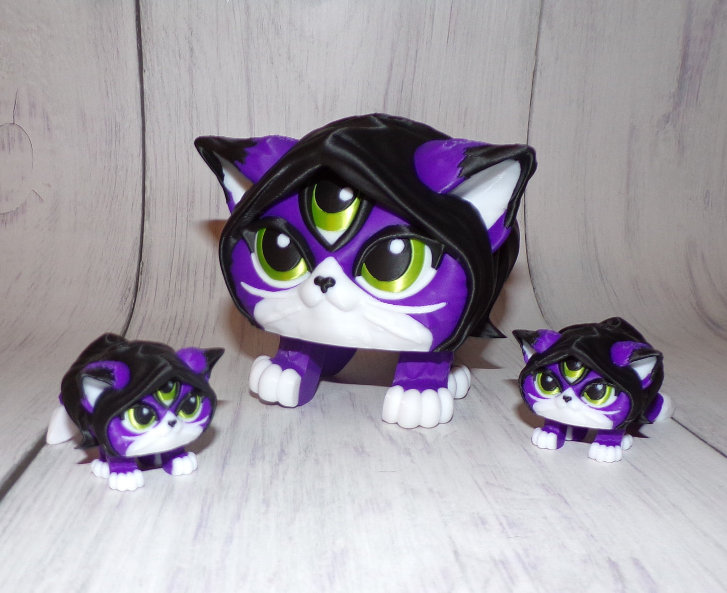 Mystic Cat Puff Articulated 3d Printed Figurine - Wonderland 3D Printing