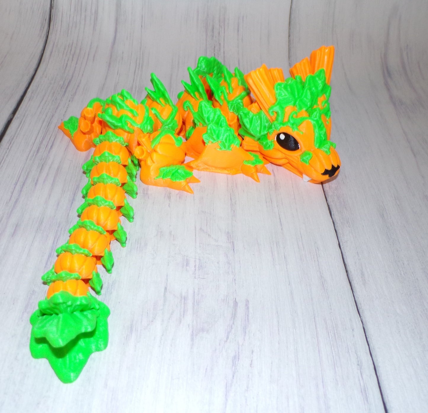 Baby Pumpkin Wyvern Dragon Articulated Figurine - Wonderland 3D Printing