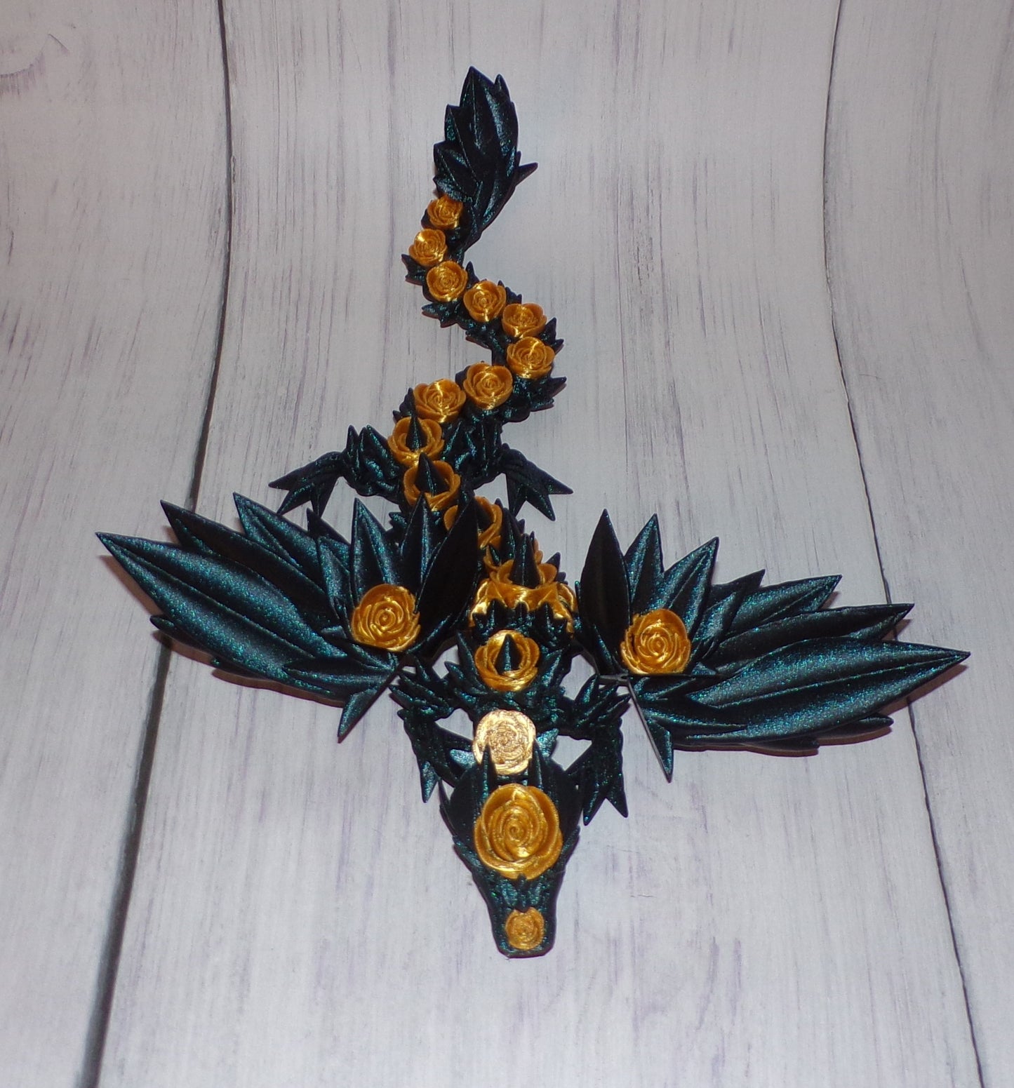 Rose Winged Dragon 3D Printed Articulated Figurine - Wonderland 3D Printing