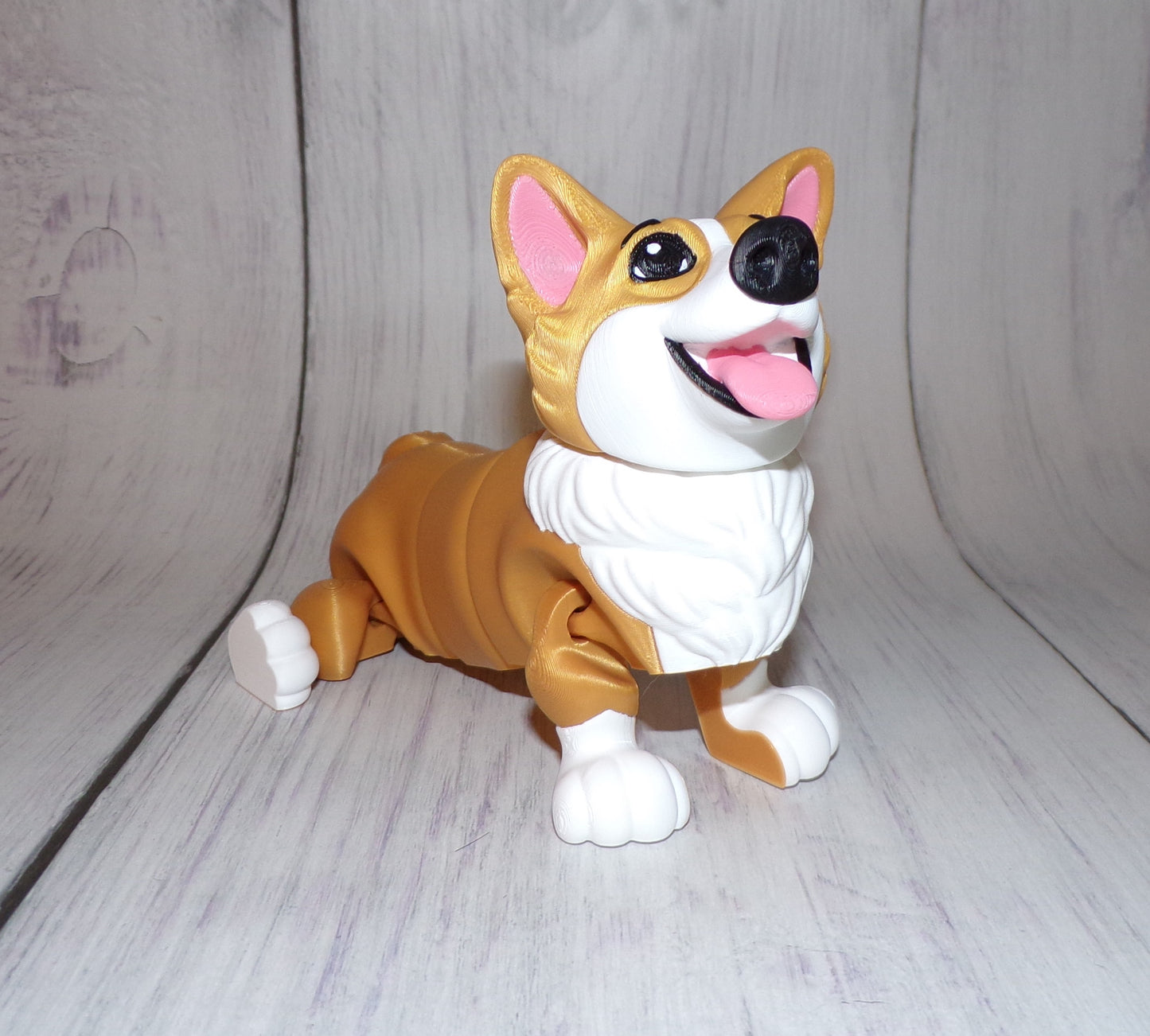 Corgi 3D Printed Articulated Figurine - Wonderland 3D Printing
