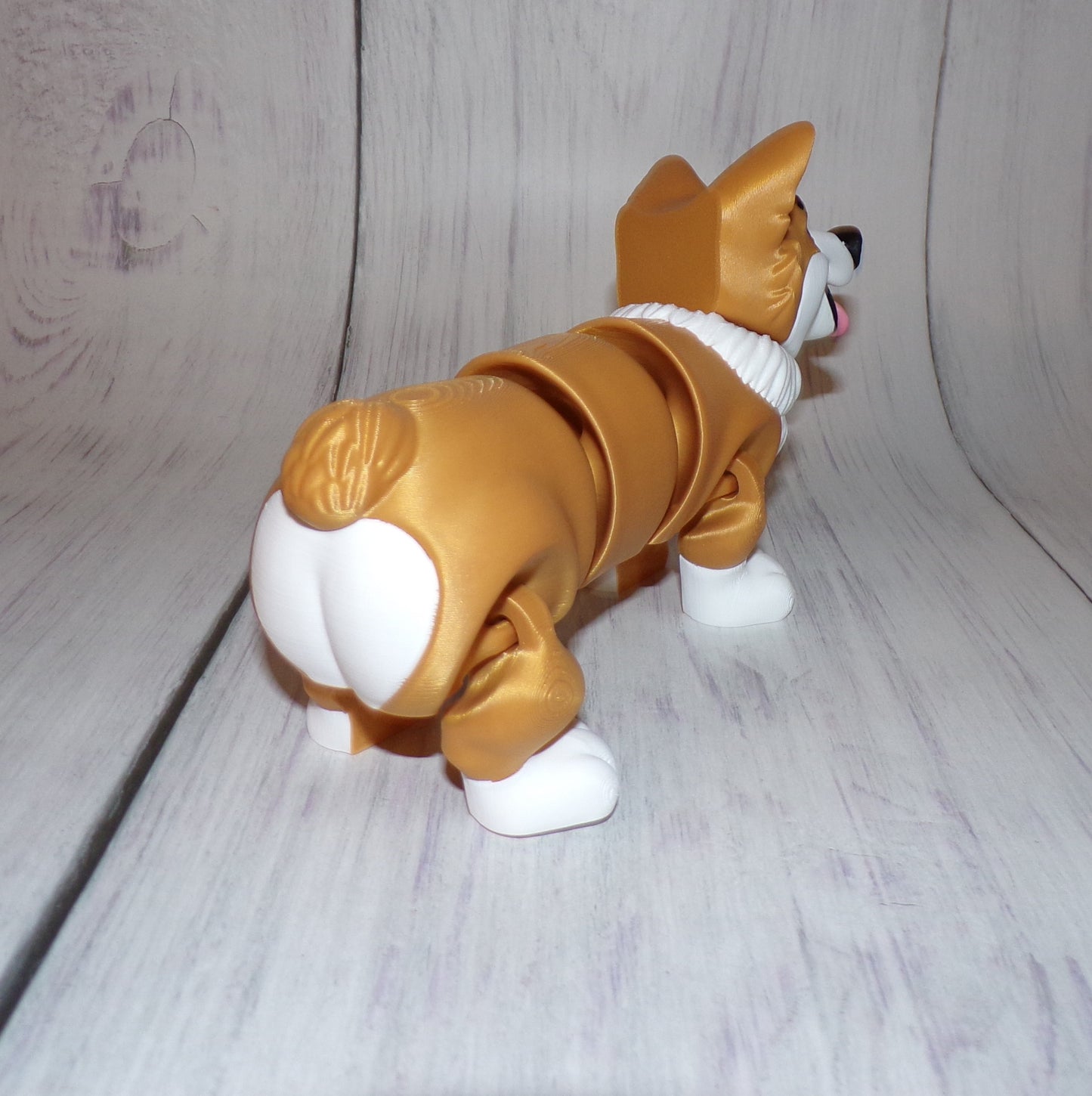 Corgi 3D Printed Articulated Figurine - Wonderland 3D Printing