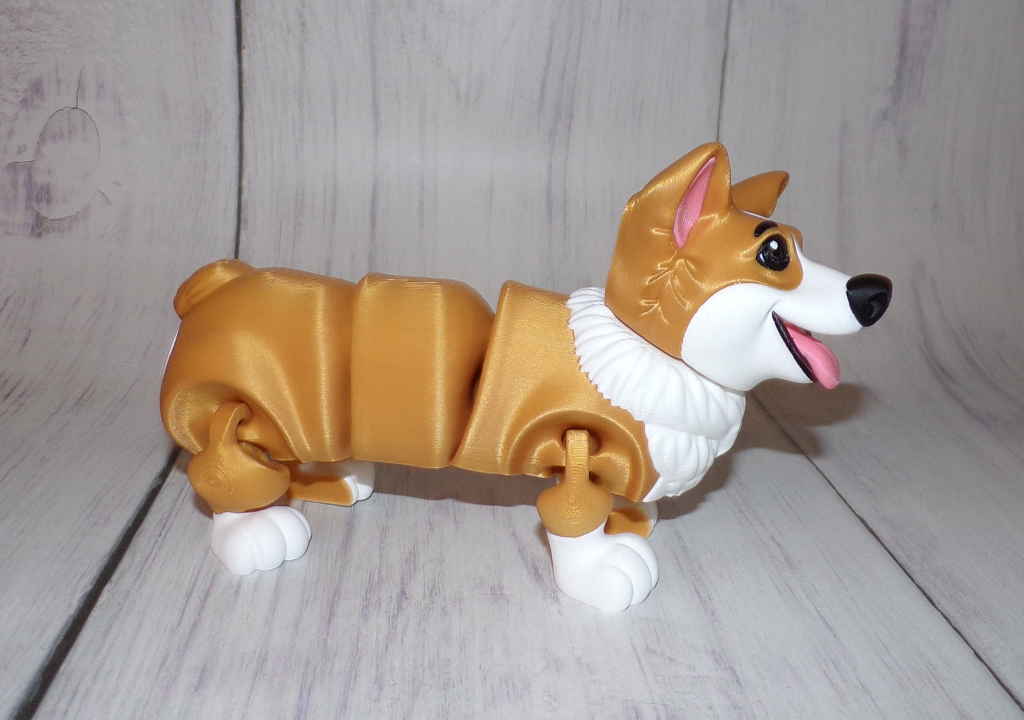 Corgi 3D Printed Articulated Figurine - Wonderland 3D Printing