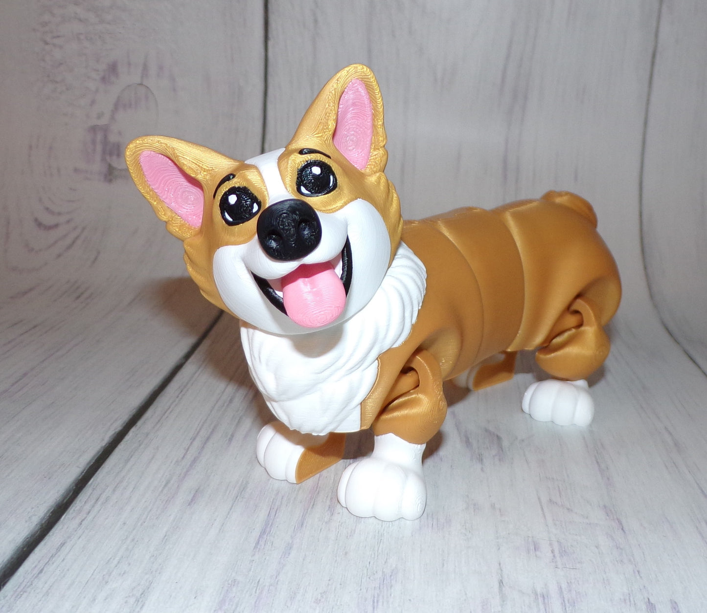 Corgi 3D Printed Articulated Figurine - Wonderland 3D Printing