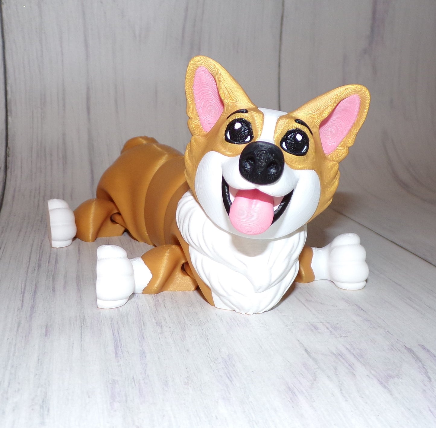 Corgi 3D Printed Articulated Figurine - Wonderland 3D Printing
