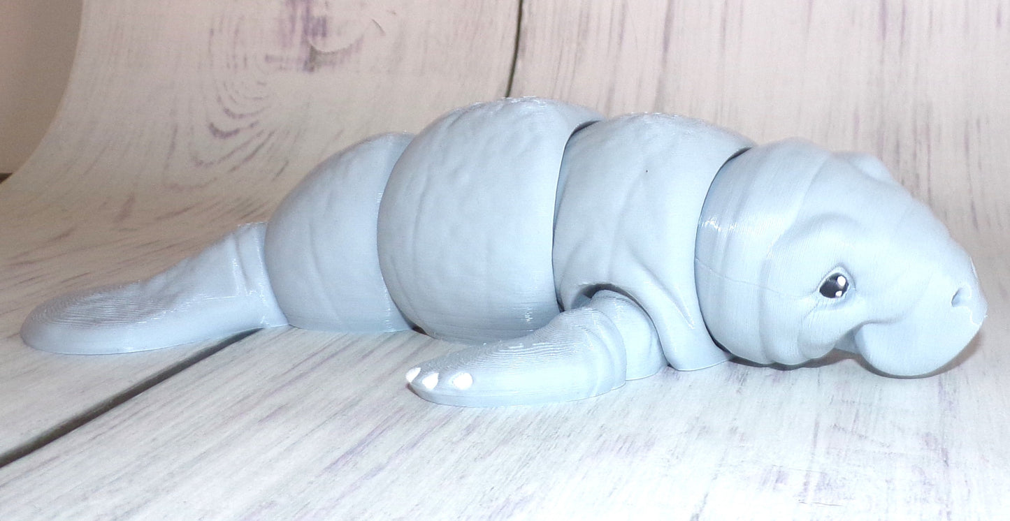 Manatee 3D Printed Articulated Figurine - Wonderland 3D Printing