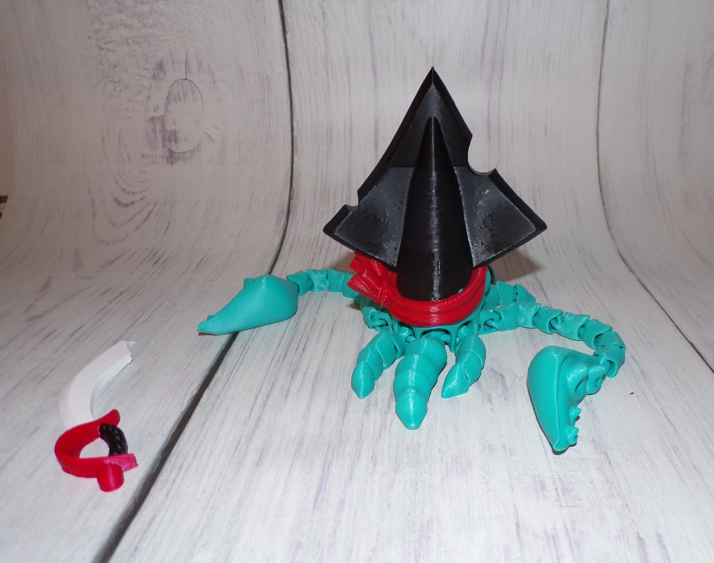 Pirate Squid 3d printed Articulated Figurine - Wonderland 3D Printing