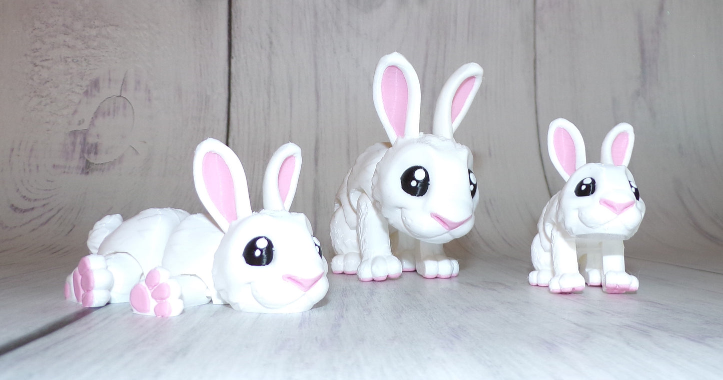 Bunny 3D Printed Articulated Figurine - Wonderland 3D Printing