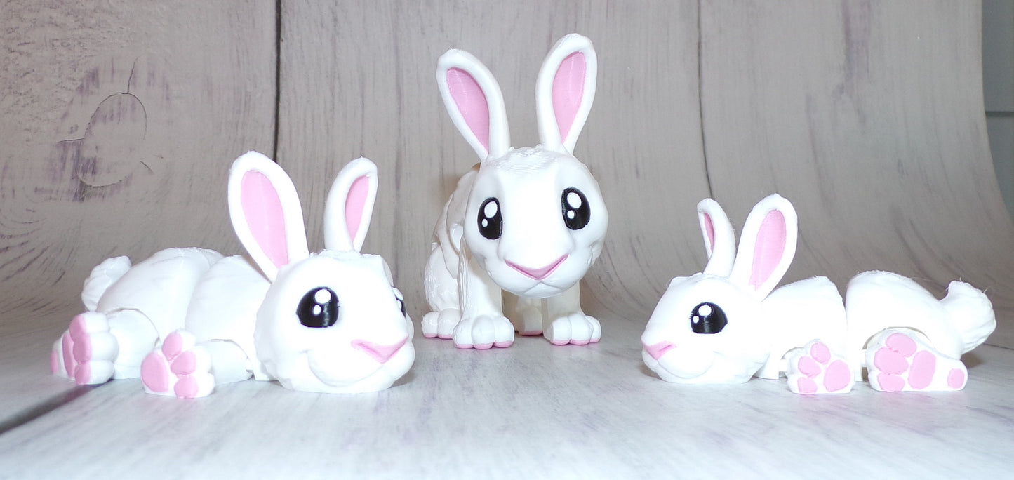 Bunny 3D Printed Articulated Figurine - Wonderland 3D Printing
