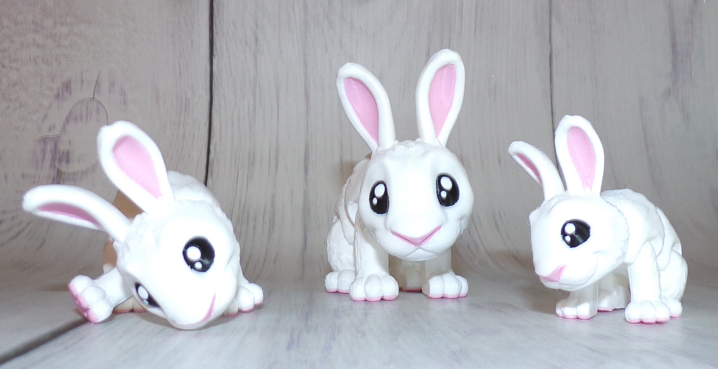 Bunny 3D Printed Articulated Figurine - Wonderland 3D Printing