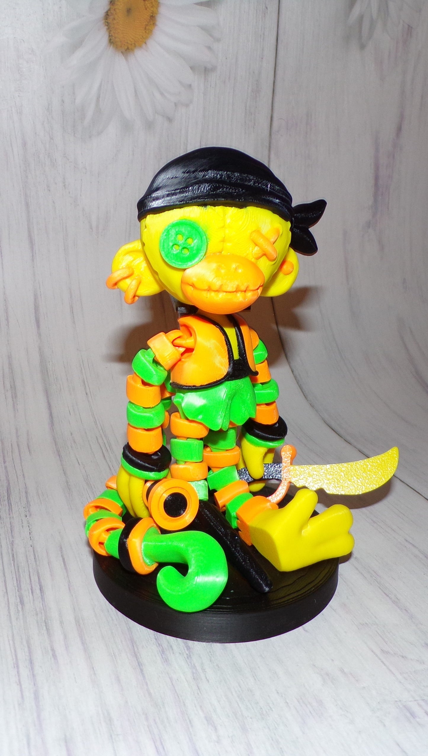 Pirate Monkey 3d printed Articulated Figurine - Wonderland 3D Printing