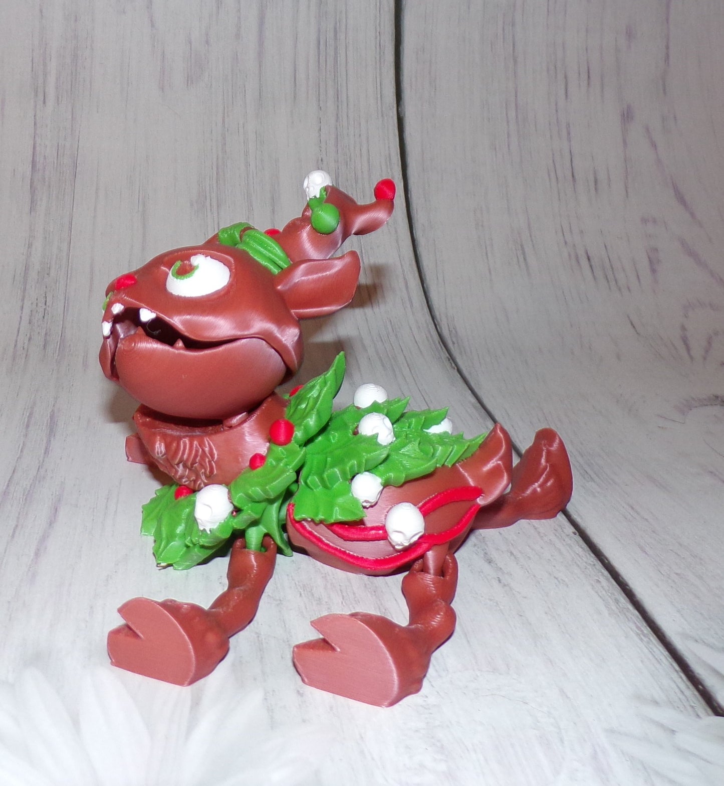 Mad Reindeer 3d printed Articulated Figurine - Wonderland 3D Printing