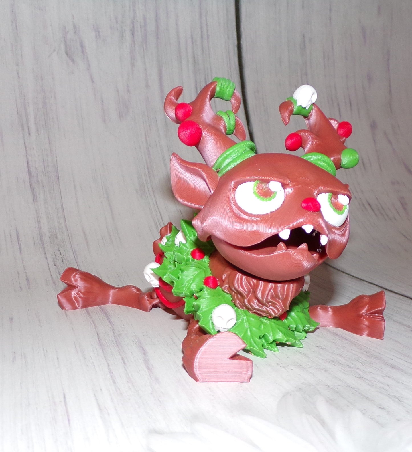 Mad Reindeer 3d printed Articulated Figurine - Wonderland 3D Printing