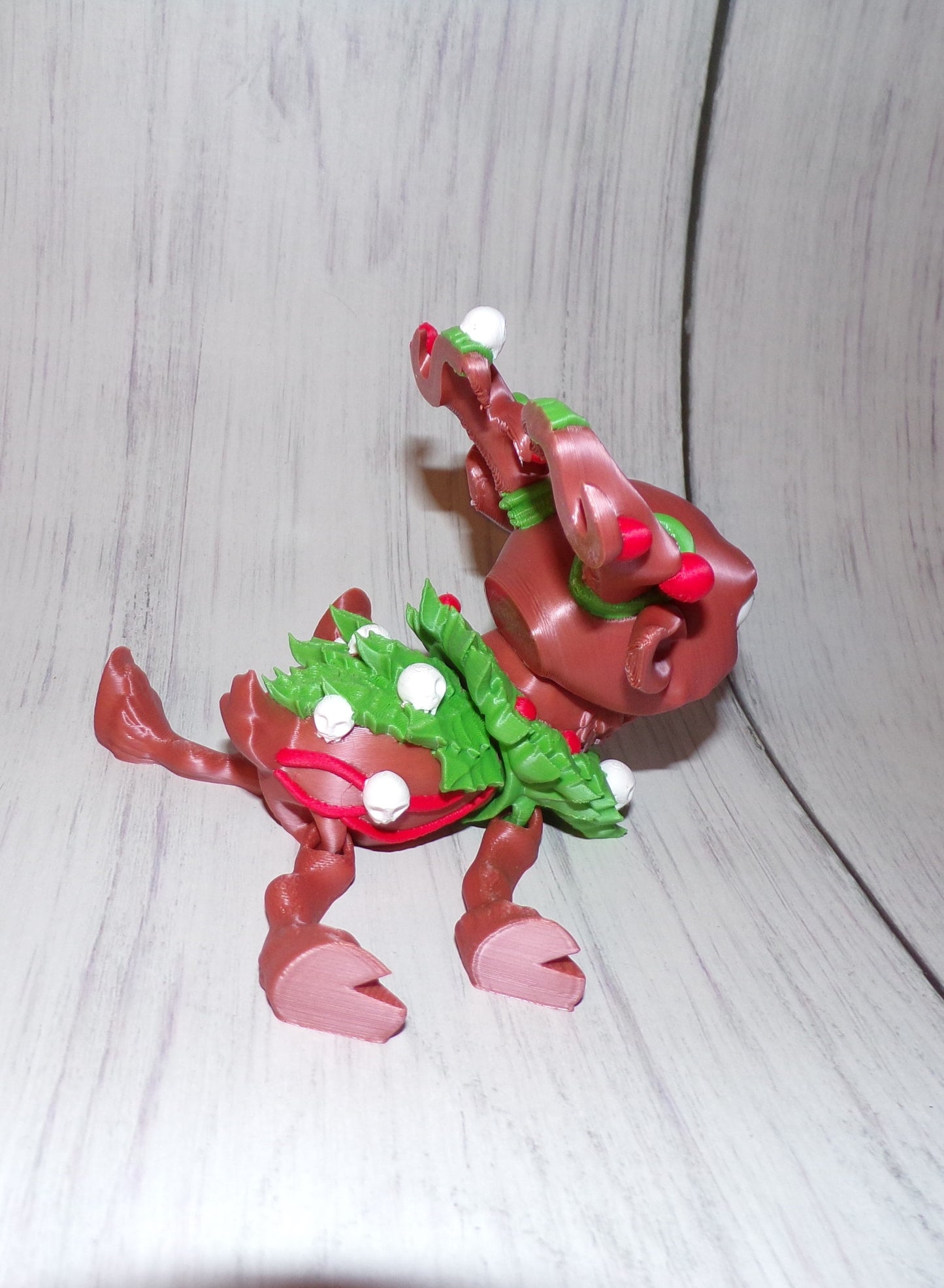 Mad Reindeer 3d printed Articulated Figurine - Wonderland 3D Printing