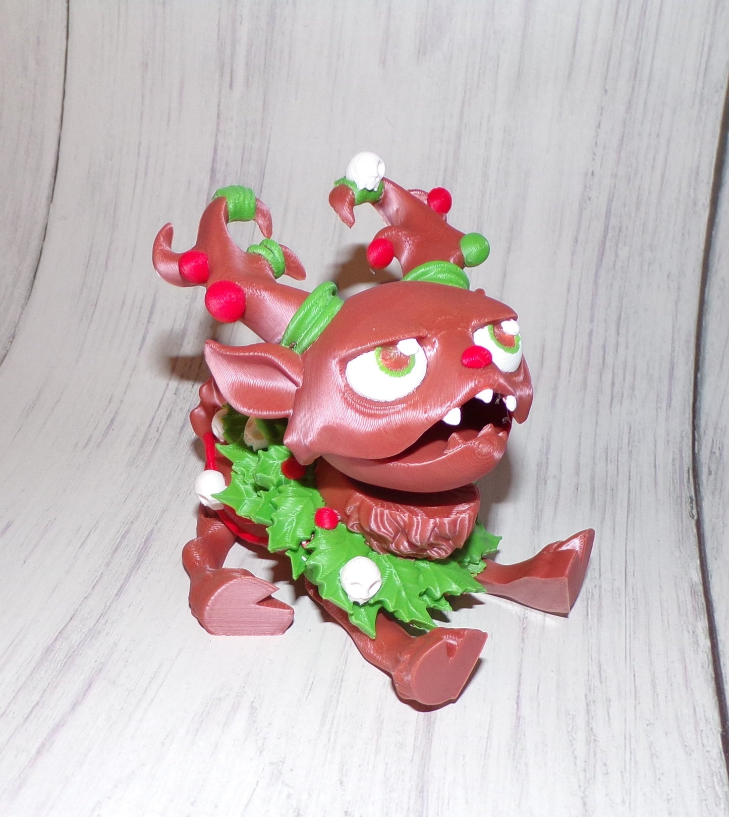 Mad Reindeer 3d printed Articulated Figurine - Wonderland 3D Printing