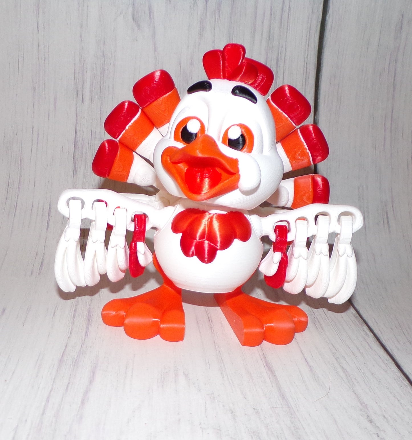Turkey 3D Printed Articulated Figurine - Wonderland 3D Printing